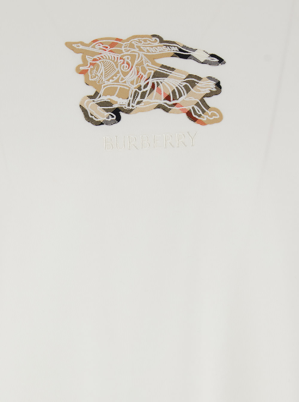 Burberry Seth Ekd Cotton Jersey T-shirt In White
