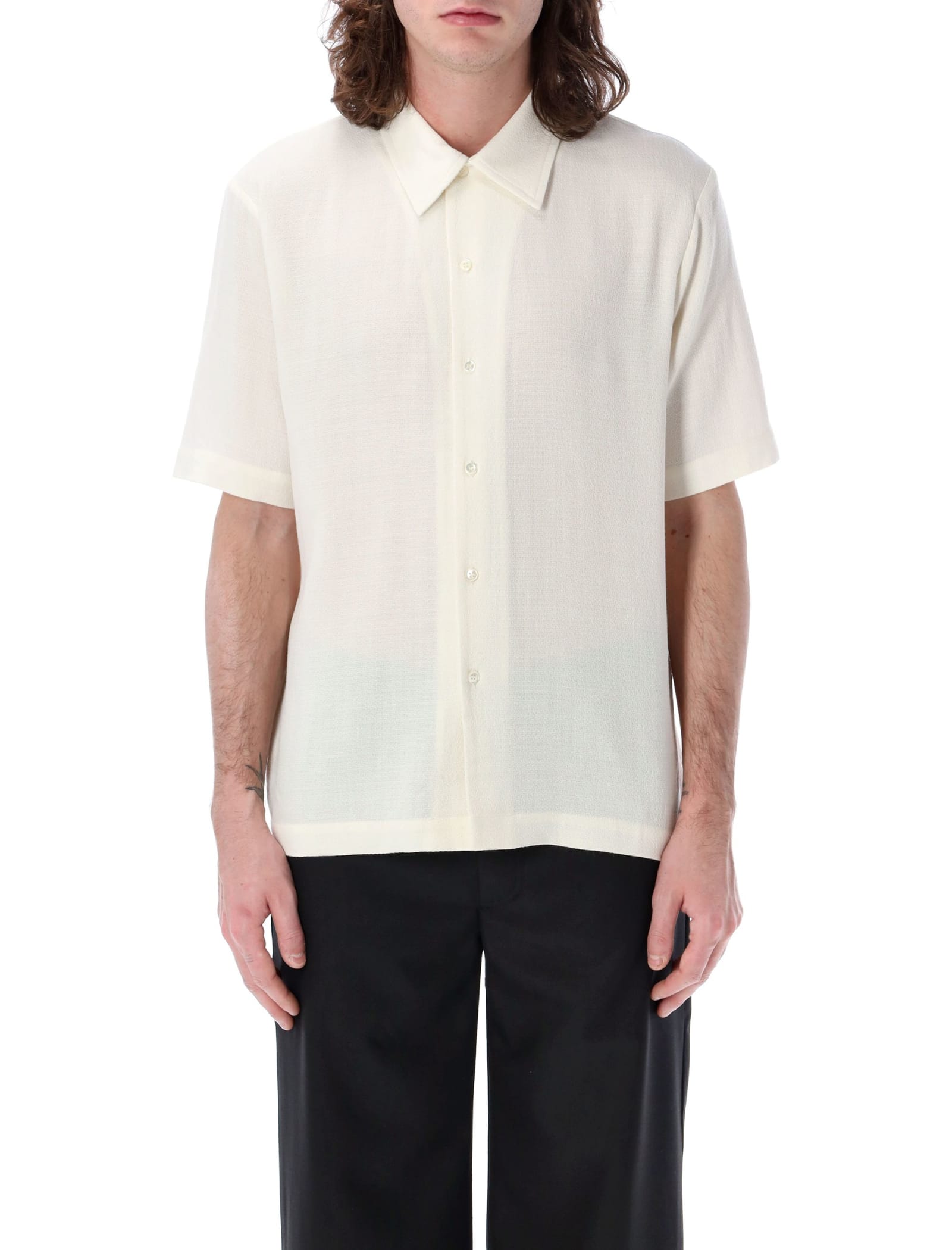 Shop Séfr Suneham Shirt In Off White