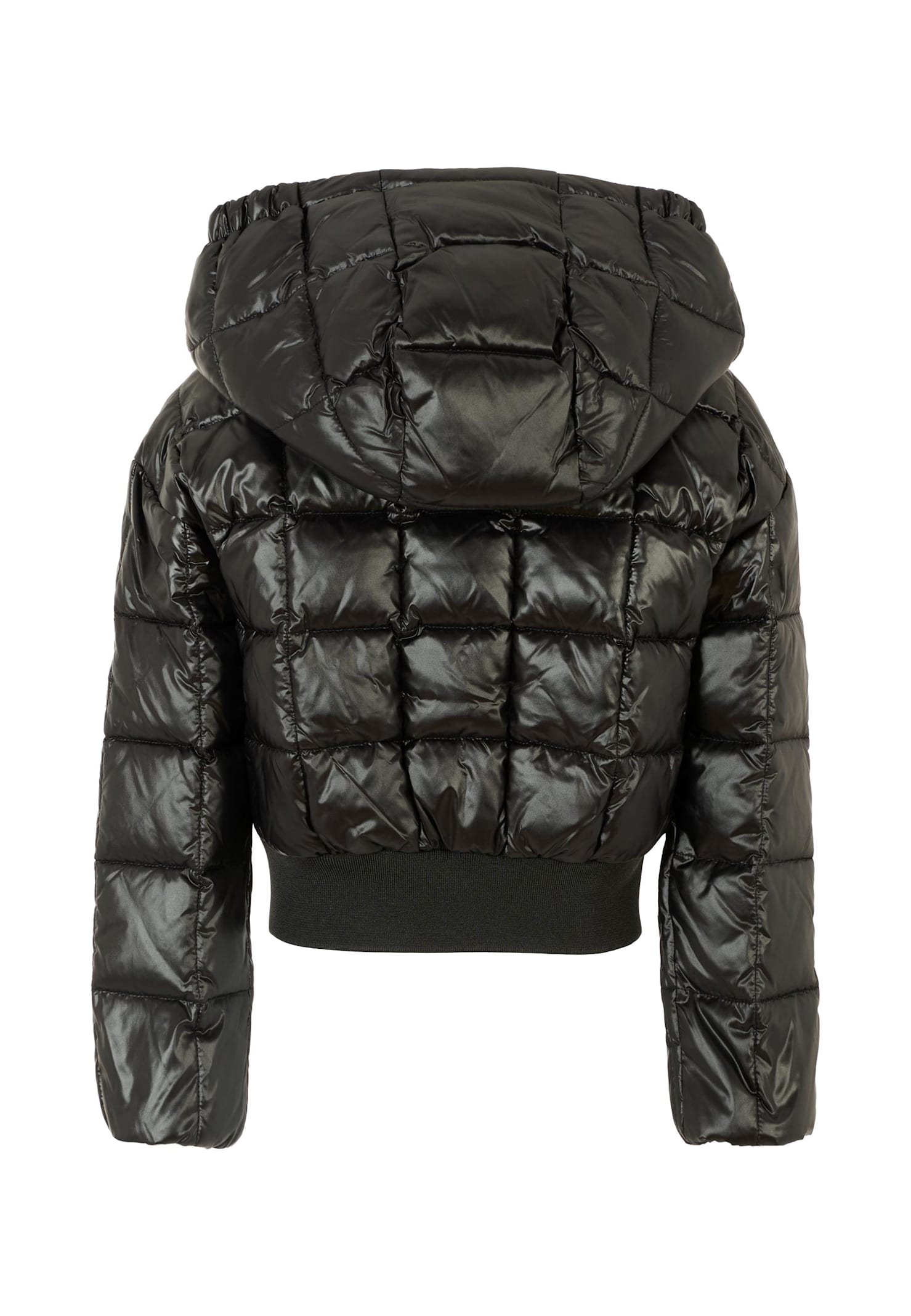 Calvin Klein Quilted Hooded Jacket In Animal Print