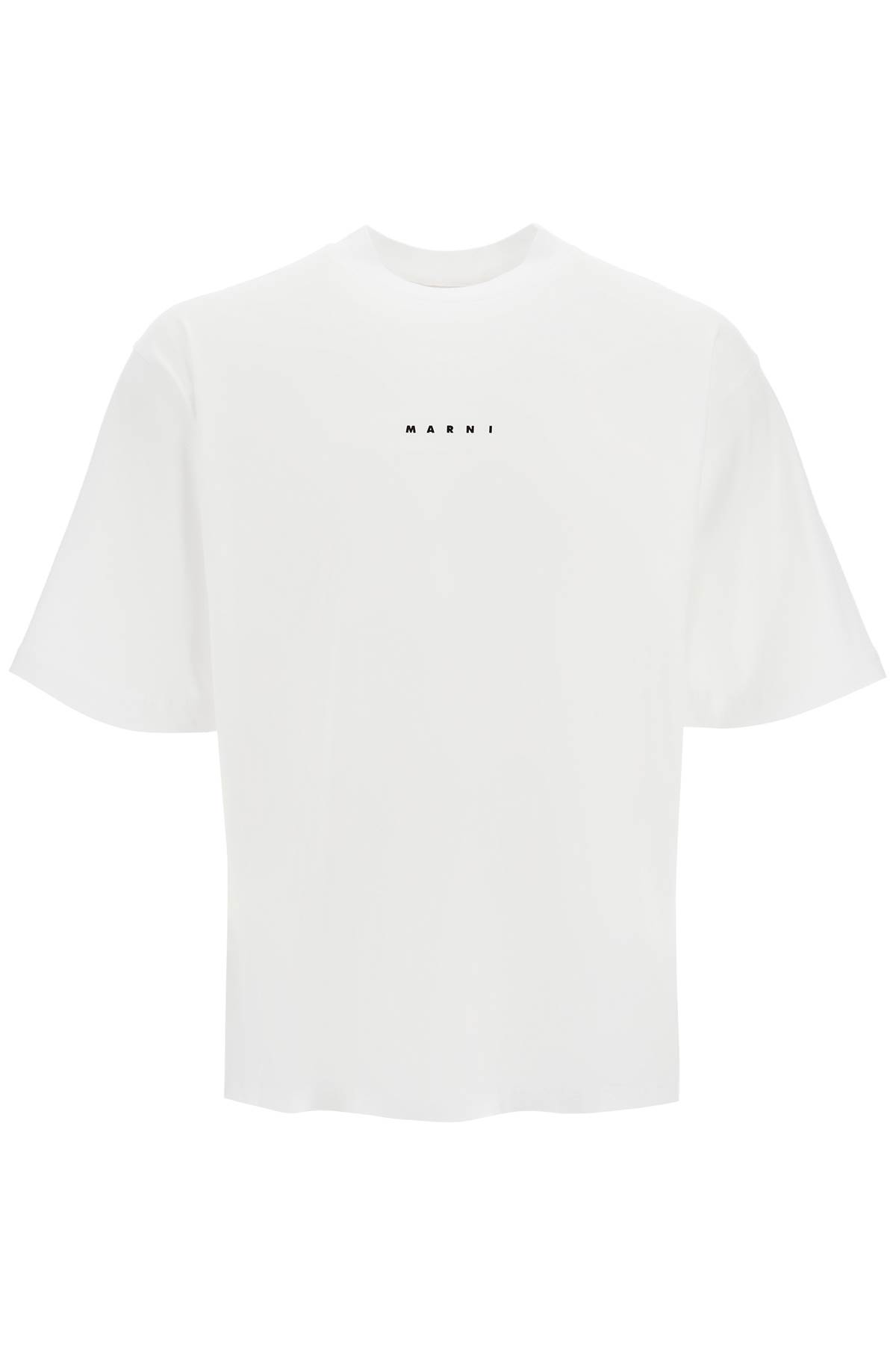 Shop Marni Organic Cotton T-shirt In Lily White (white)