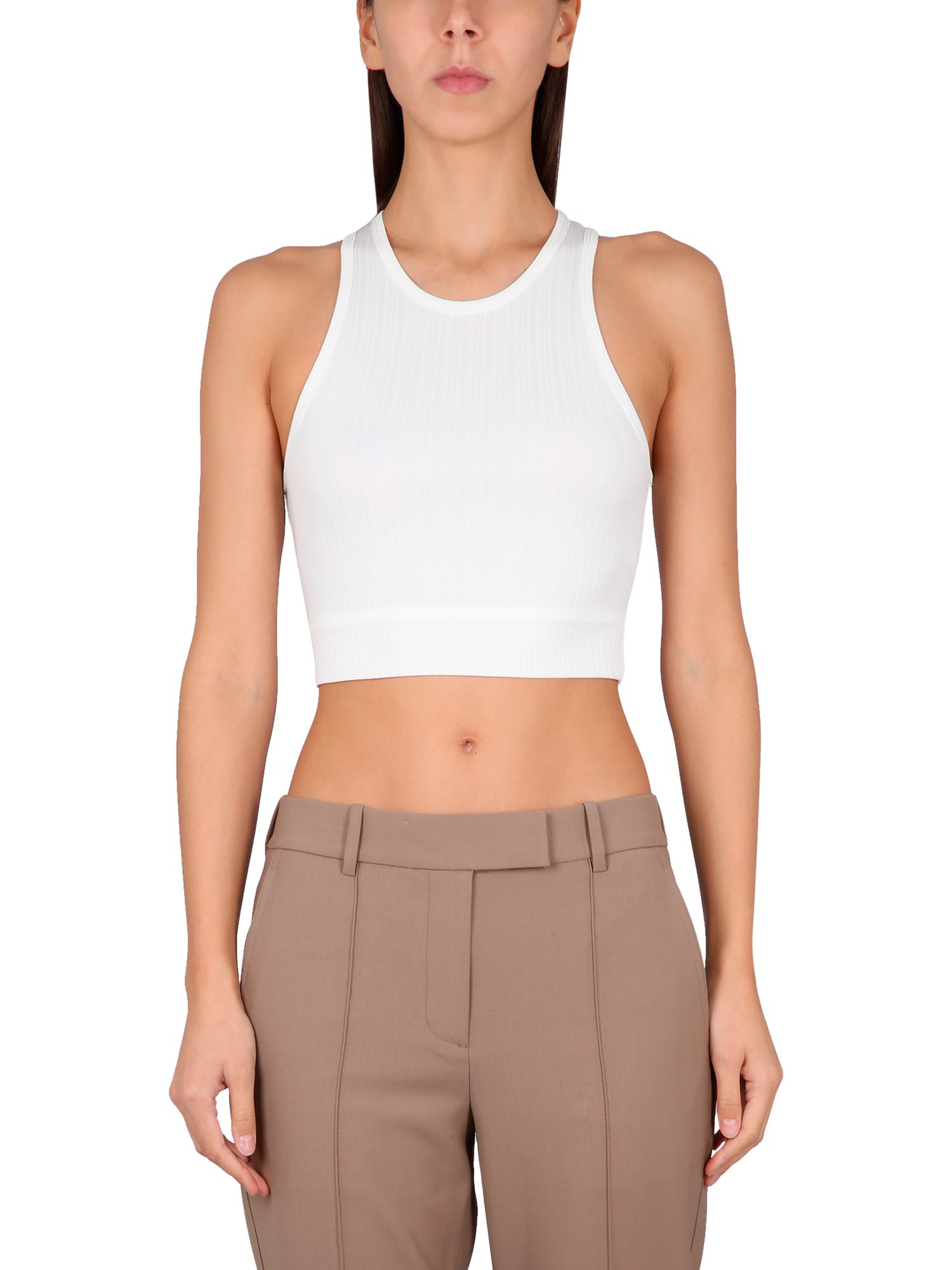 Helmut Lang Crop Top With Cut Out Detail