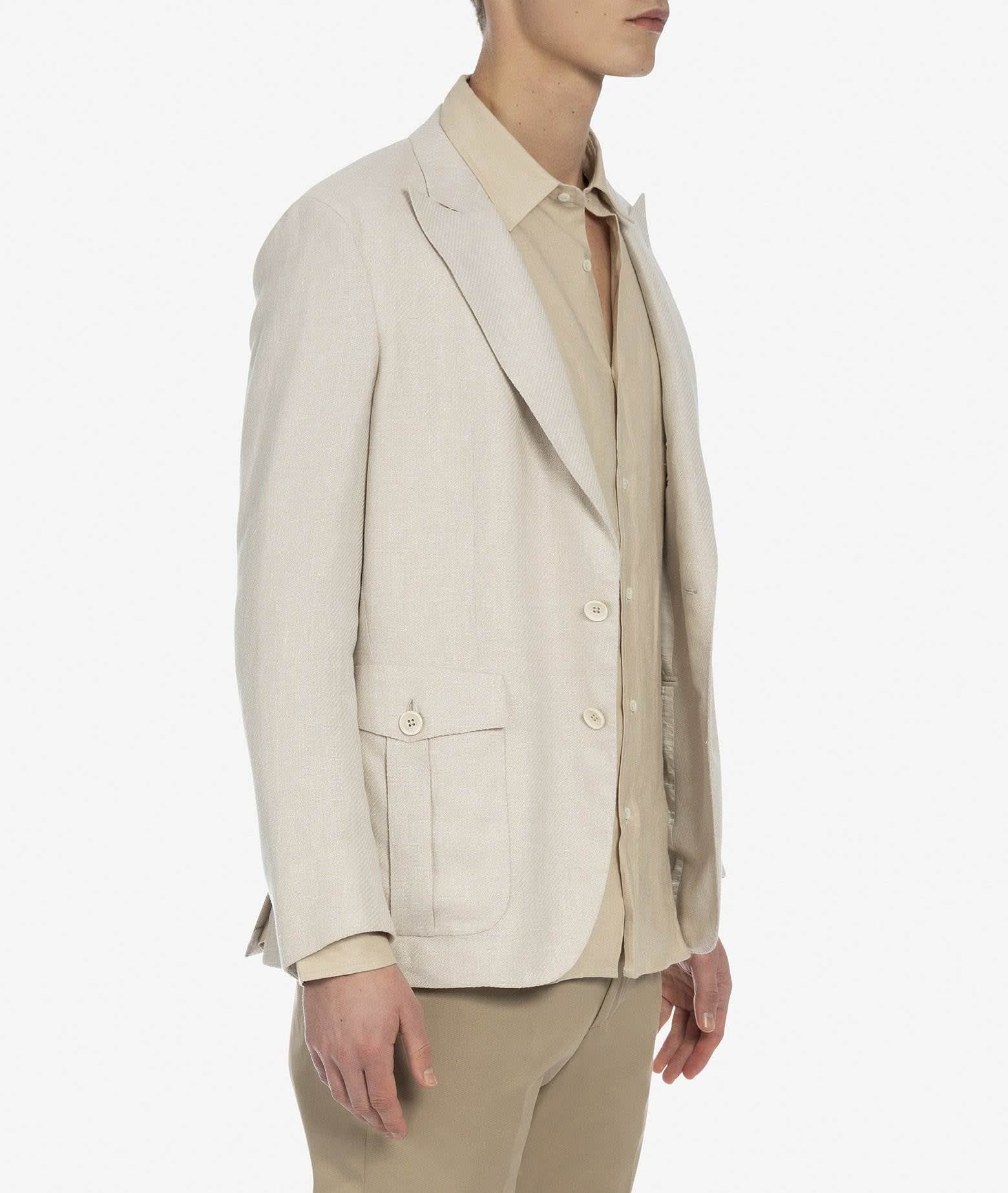 Shop Larusmiani Gobi Jacket Blazer In White