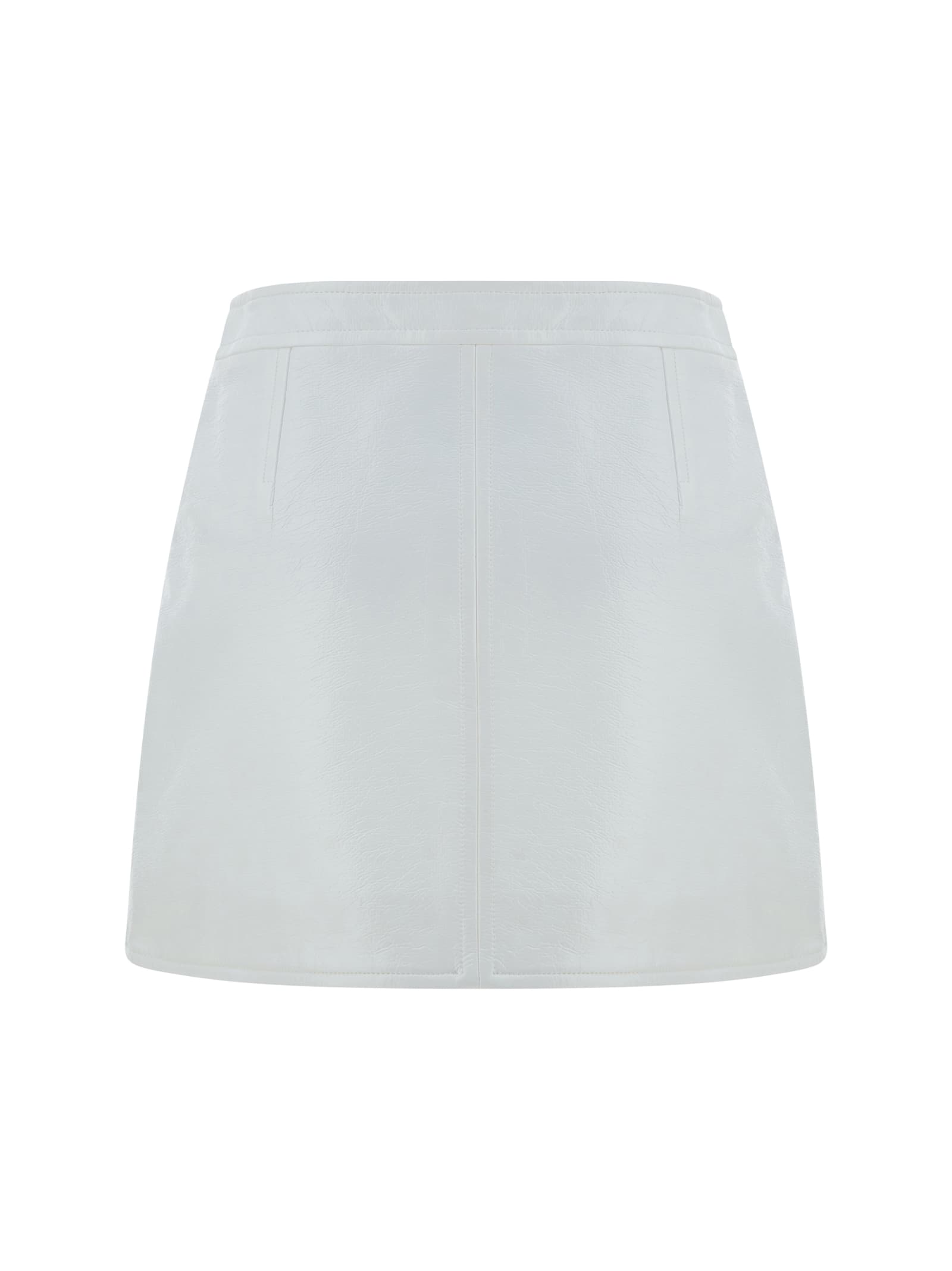 Shop Courrèges Mini Skirt In Heritage White