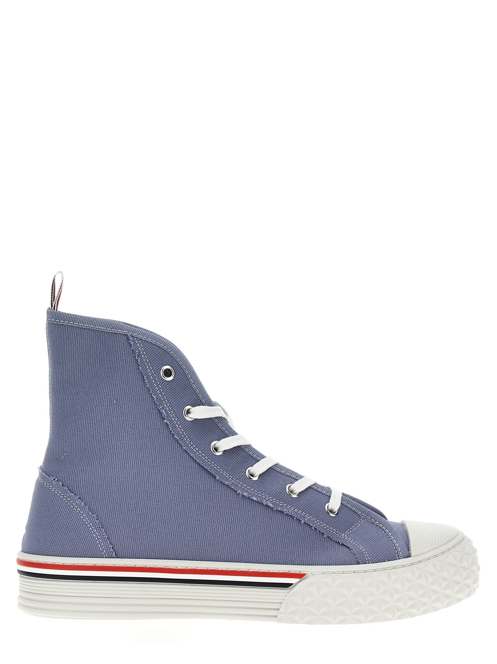 Shop Thom Browne Collegiate Sneakers In Light Blue
