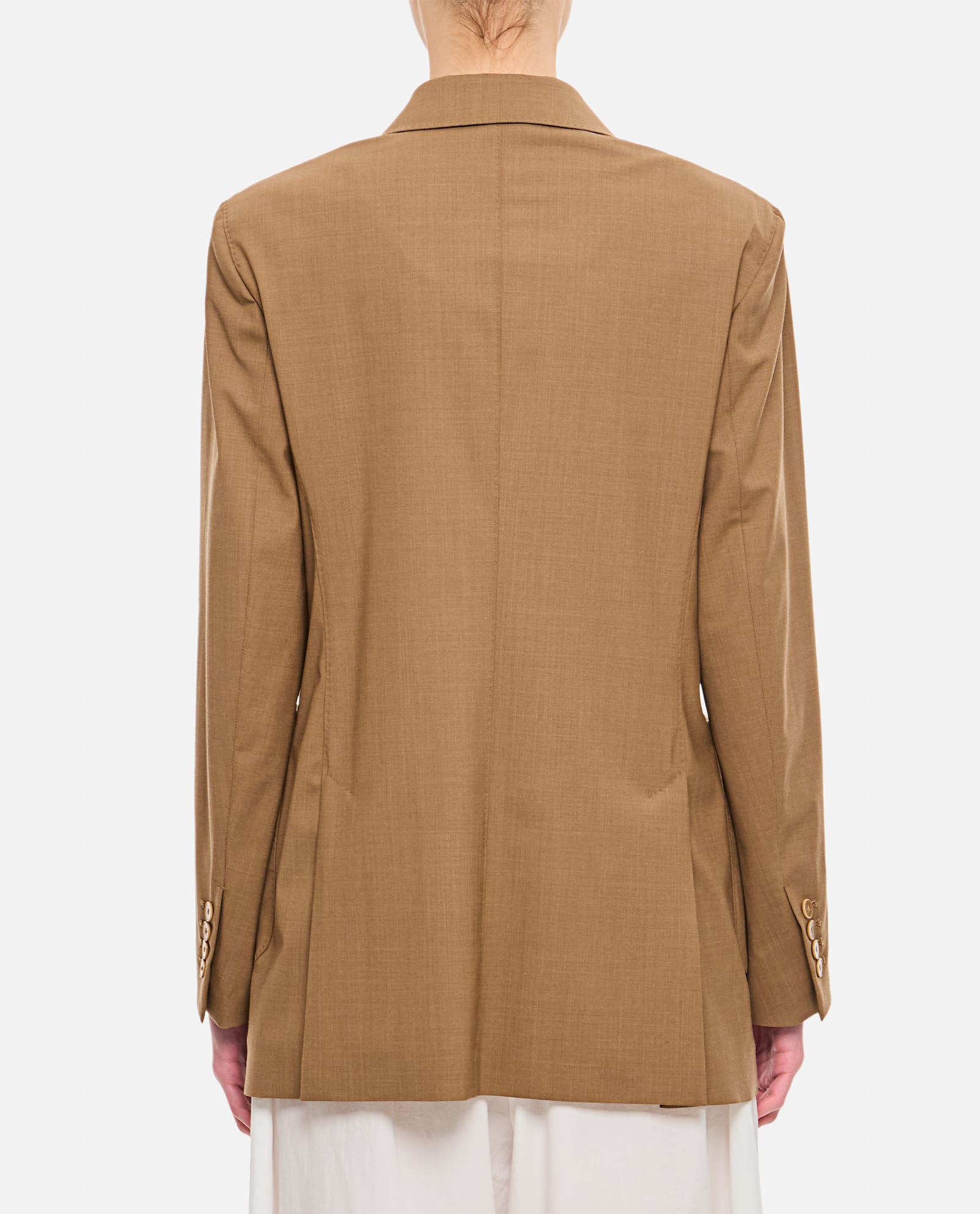 Max Mara Brown Double Breasted Blazer In Brown
