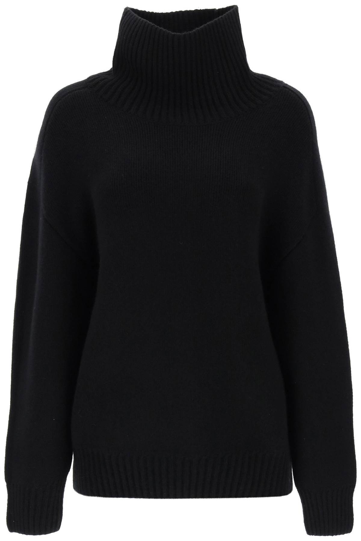 Shop Khaite Landen Oversized Funnel-neck Sweater In Black (black)