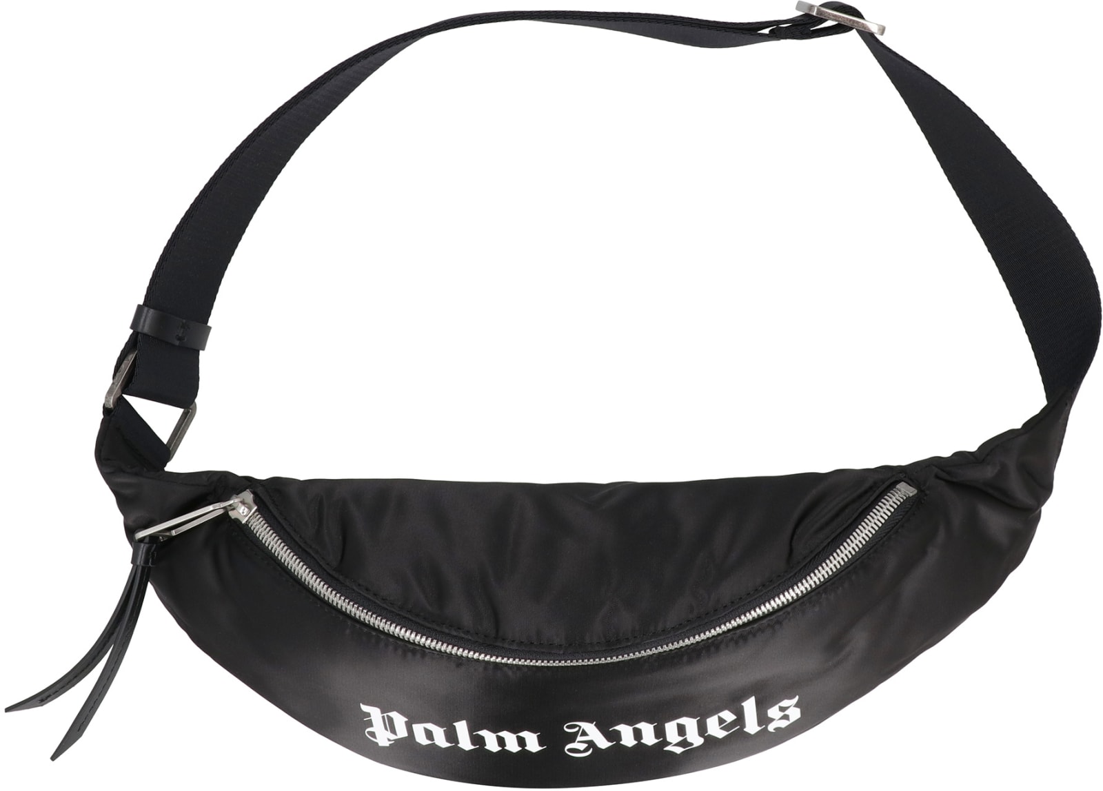Shop Palm Angels Nylon Belt Bag In Nero/bianco