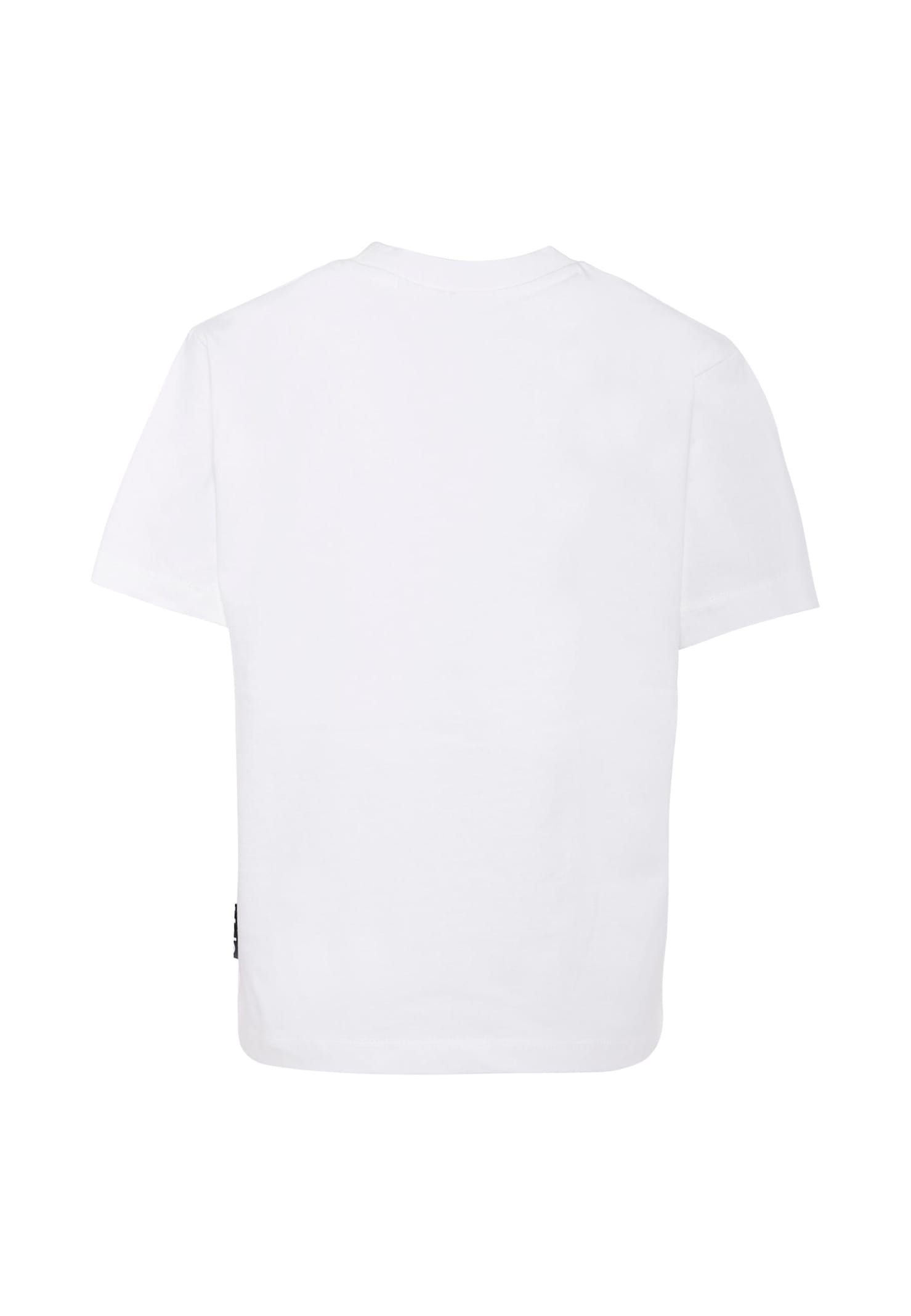 Molo White T-shirt For Kids With Smiley In White