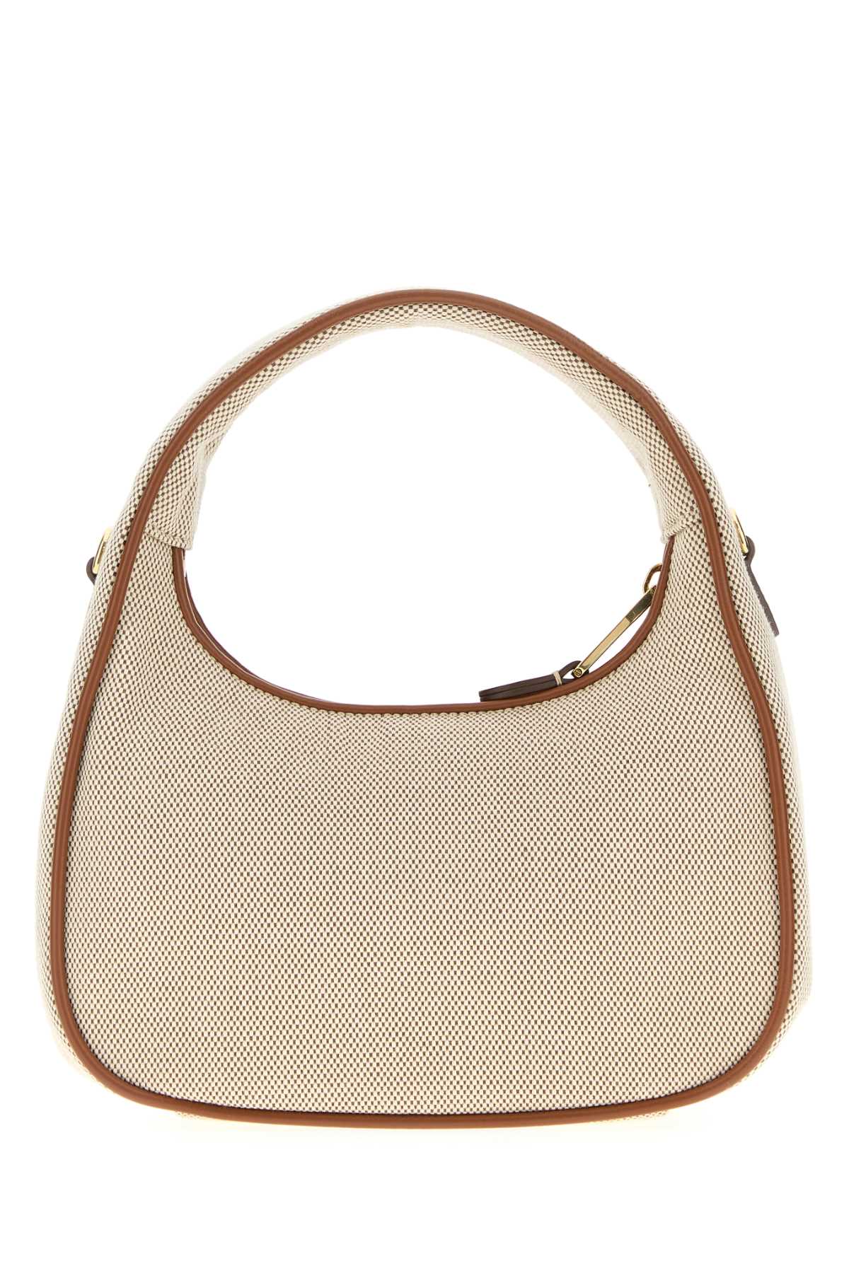 Miu Miu Two-tone Canvas Handbag In Brown