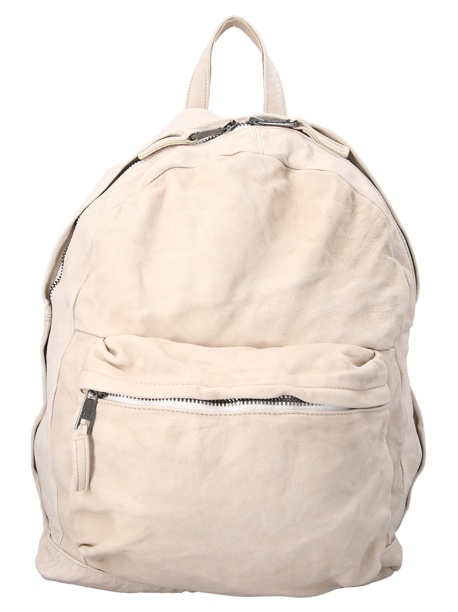 Giorgio Brato Leather Backpack In Beige