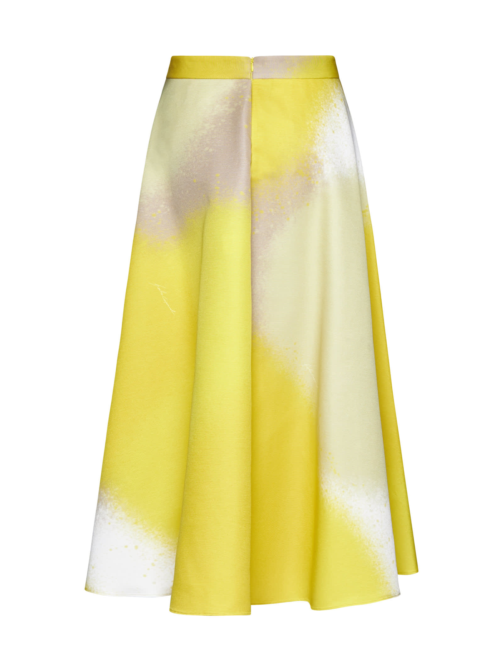 Shop Gianluca Capannolo Skirt In Yellow Shadows