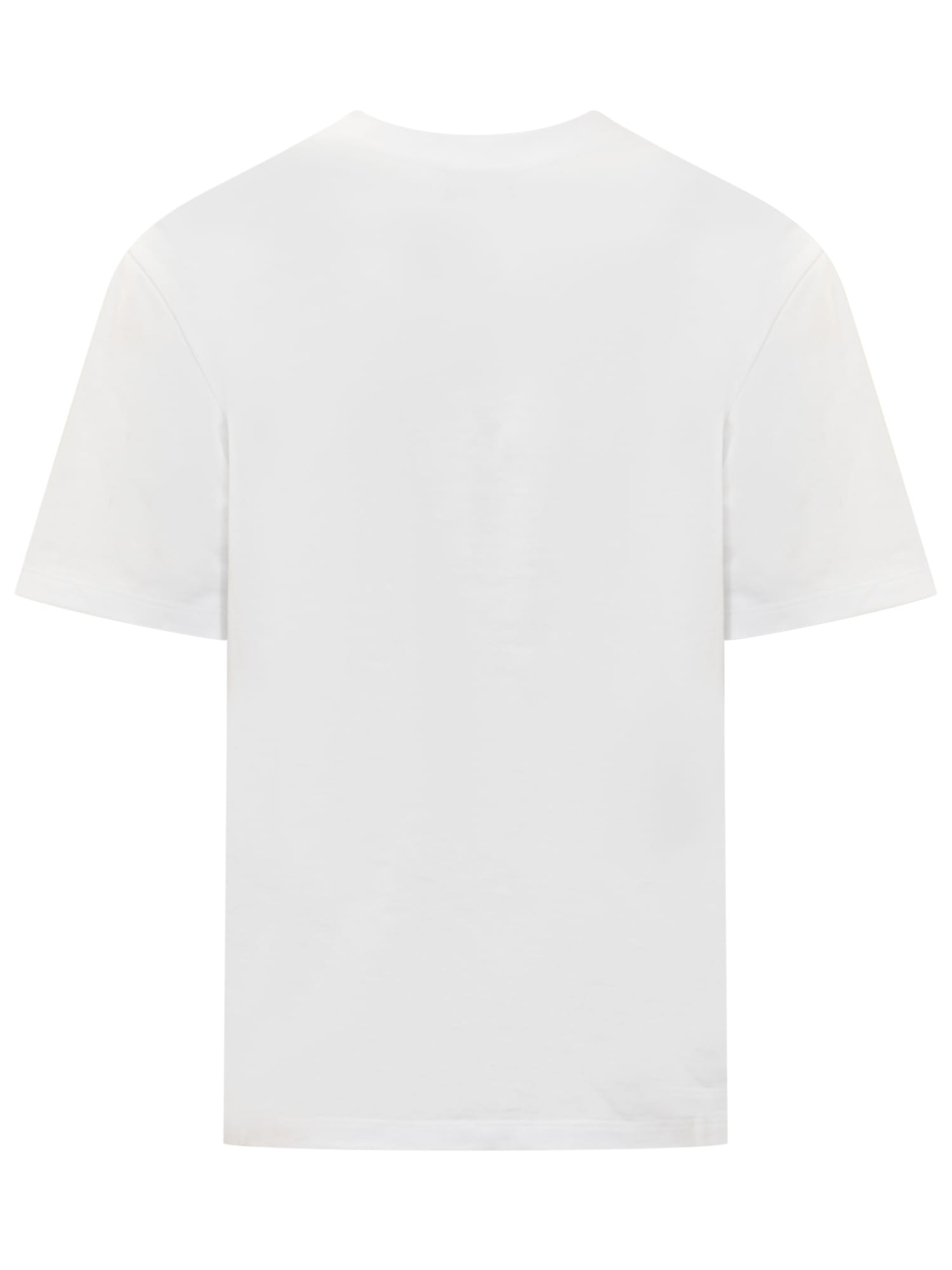 Shop Ferragamo T-shirt In Bianco/beige/persimmon