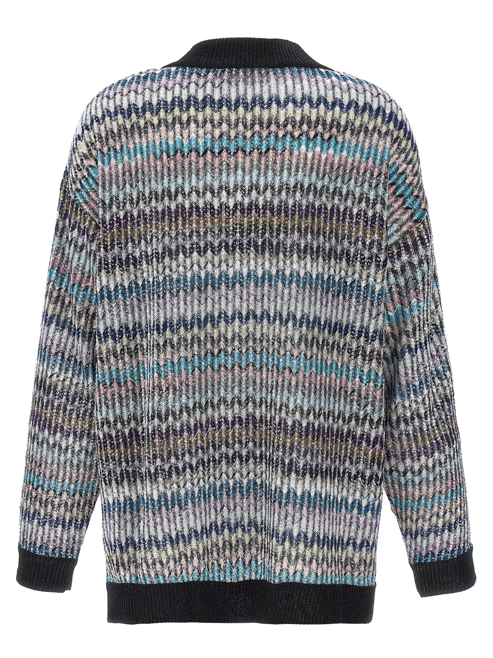 Shop Missoni Caperdoni Sweater In Chevmultrose/lighblu