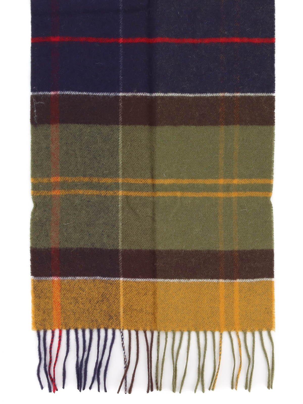 Barbour Tartan Fringed Scarf In Multi