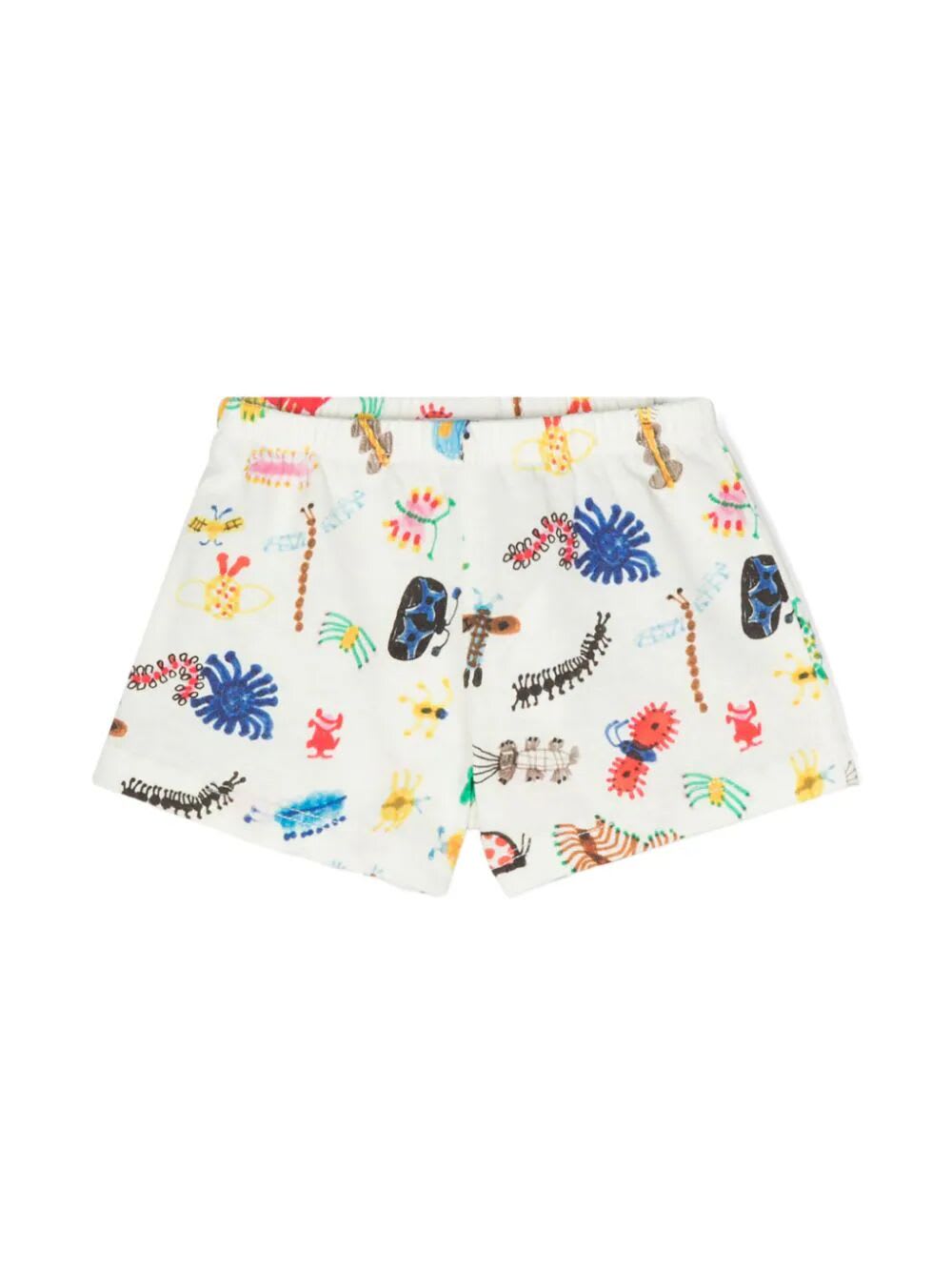 Shop Bobo Choses Baby Funny Insect All Over Shorts In Off White