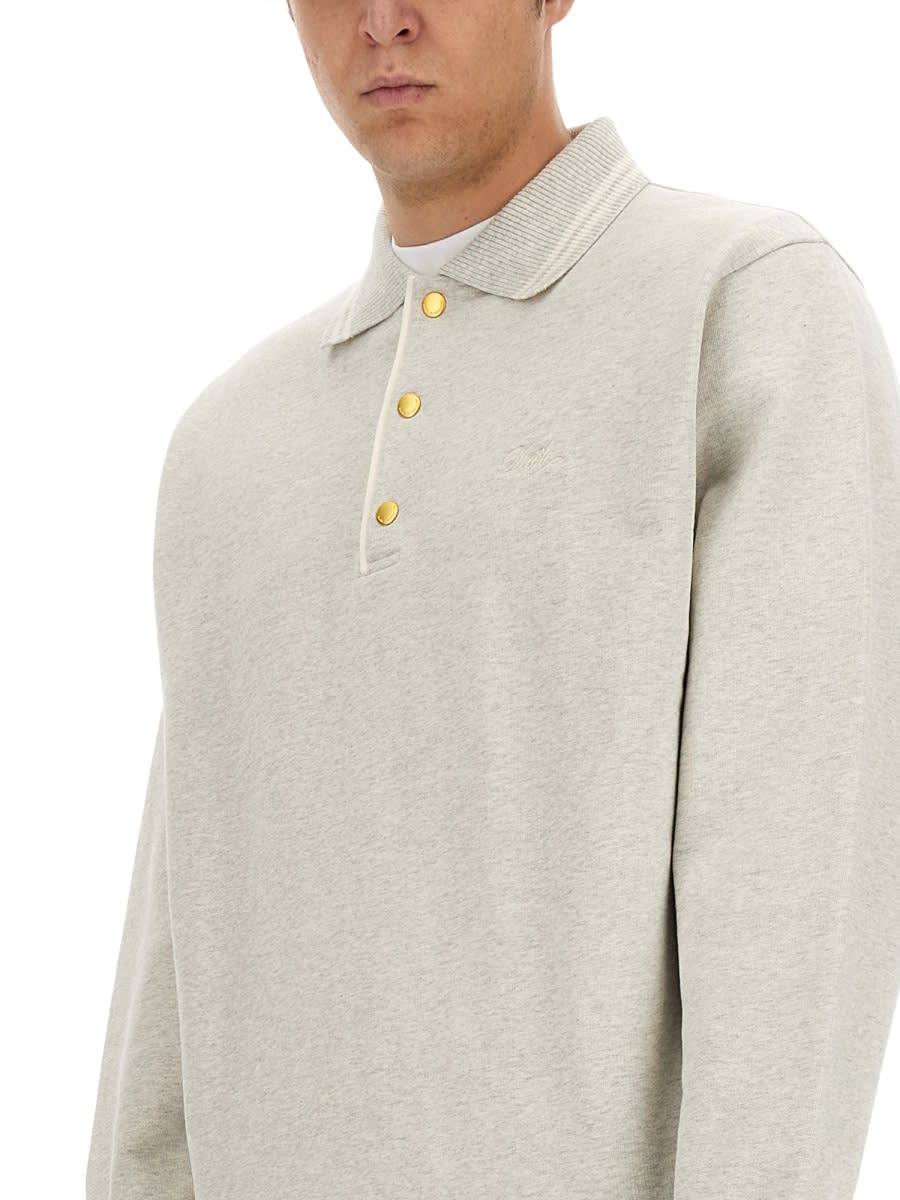 Shop Drôle De Monsieur Sweatshirt Polo. In Grey