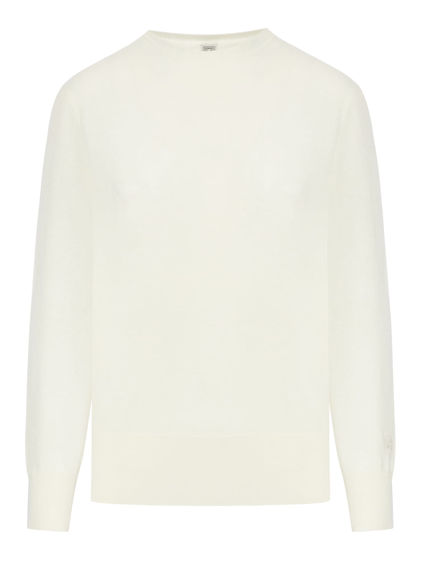 Shop Totême Toteme Cashmere Sweater In Meringue