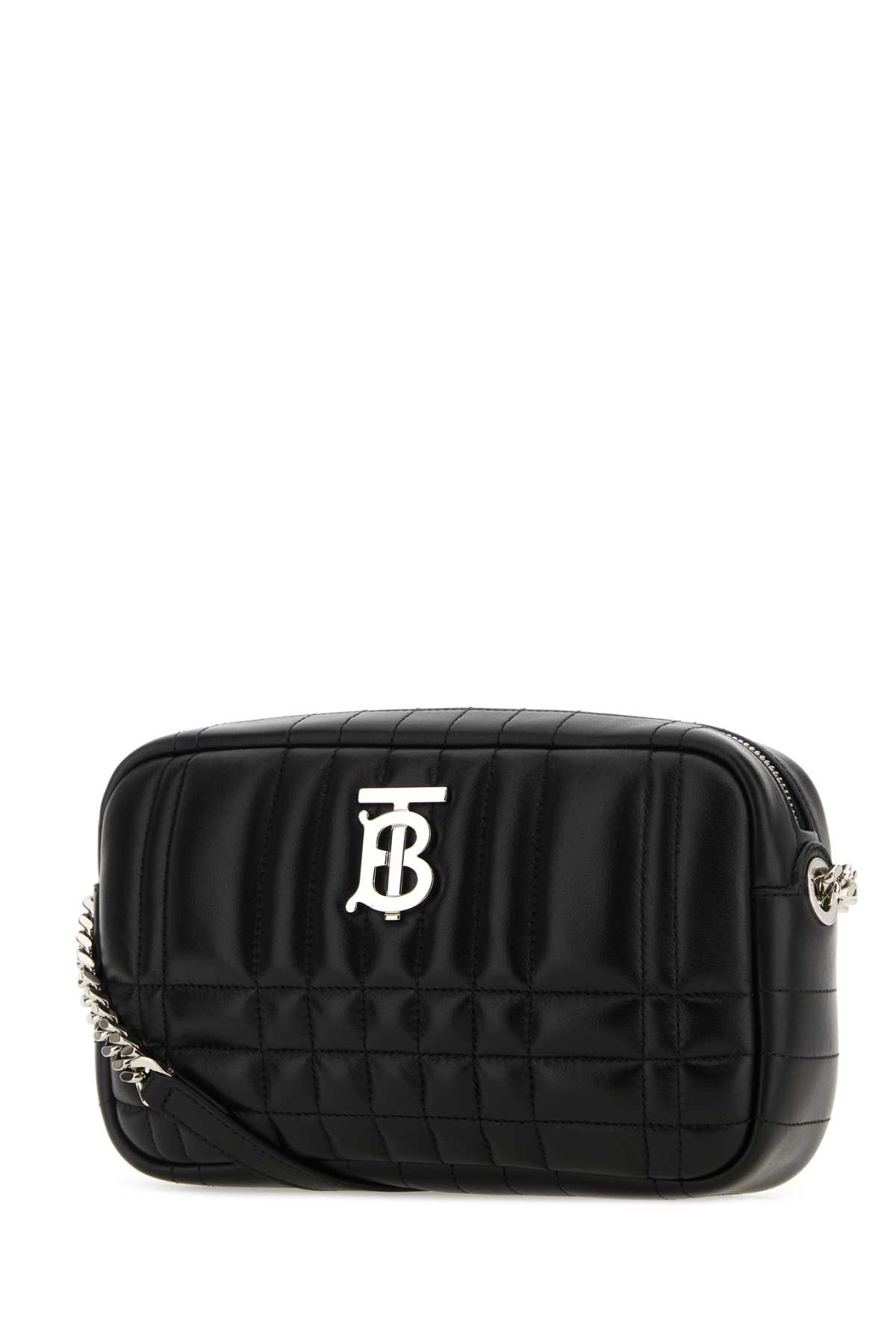 Shop Burberry Black Leather Small Lola Crossbody Bag In A1665