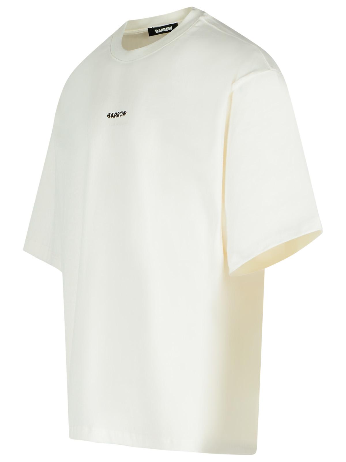 Barrow Cotton T-shirt In Off White