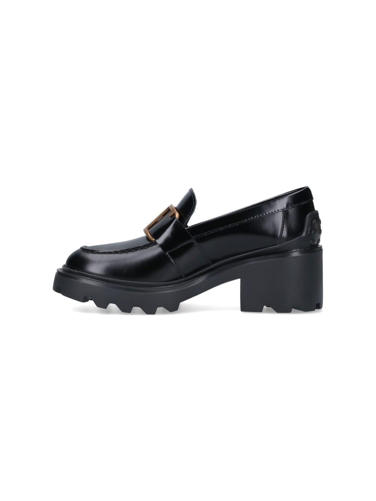 Shop Tod's Buckle Loafers In B999