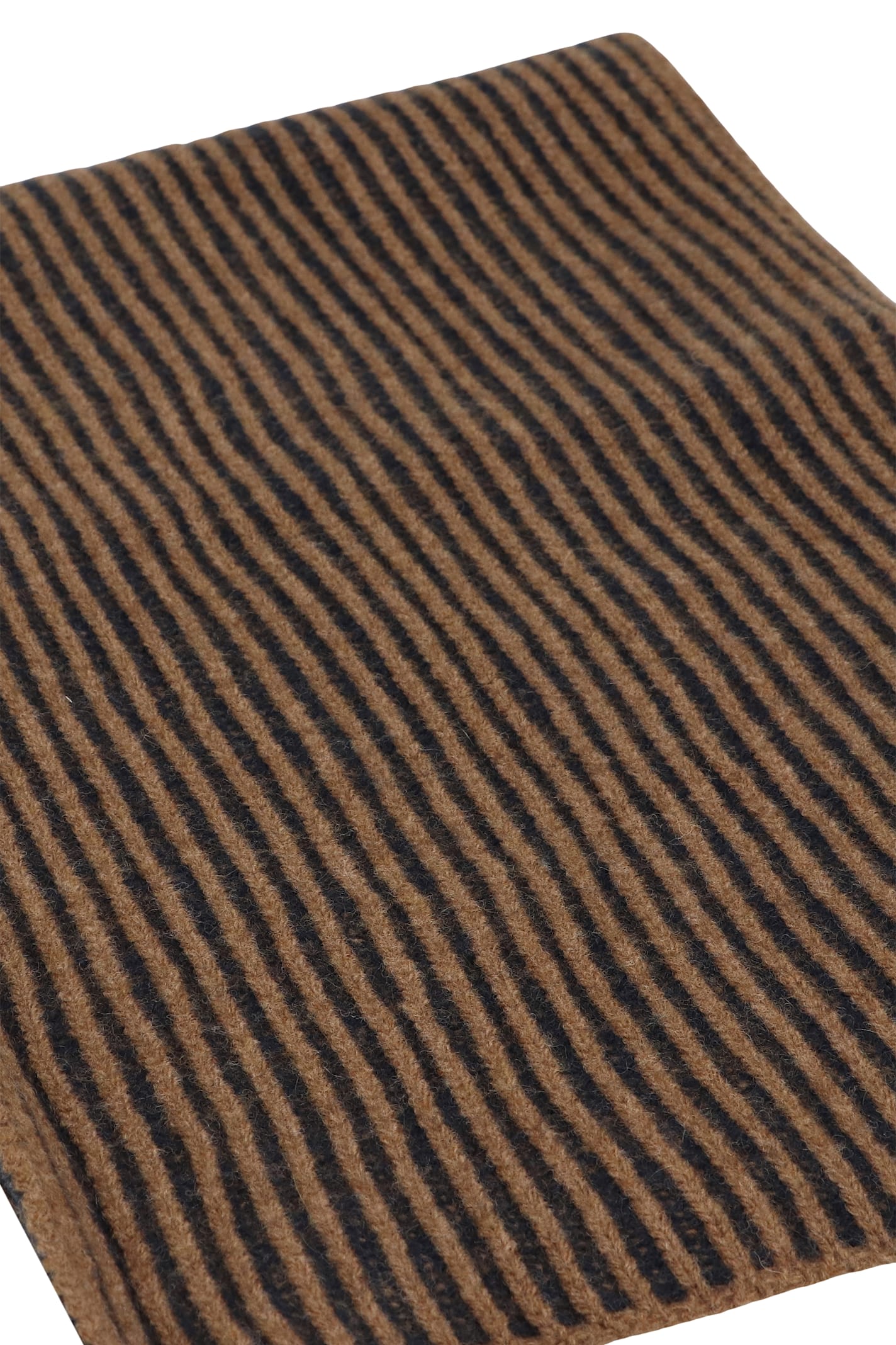 Moorer Hobart Wool And Cashemre Scarf In Brown