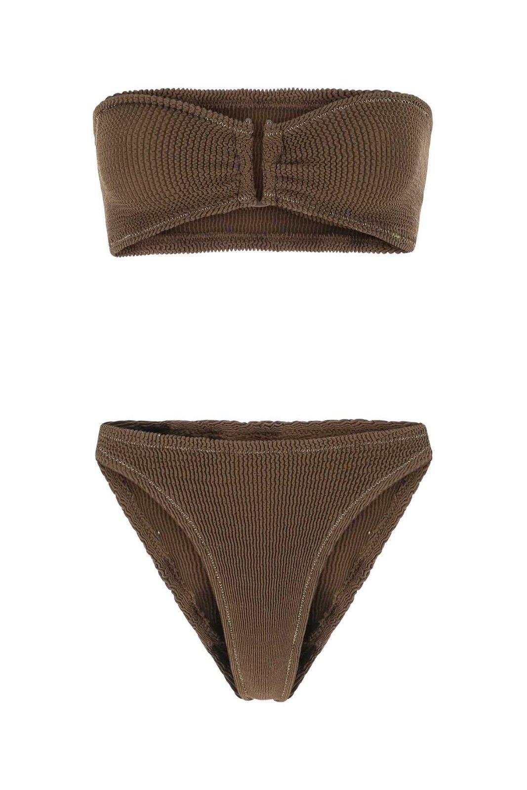 Shop Reina Olga Sleeveless Bikini Set In Brown
