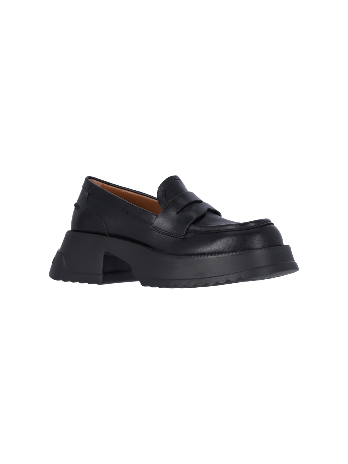 Shop Marni Platform Loafers In Black