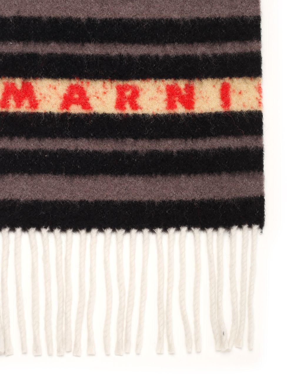 Shop Marni Wool Scarf In Black