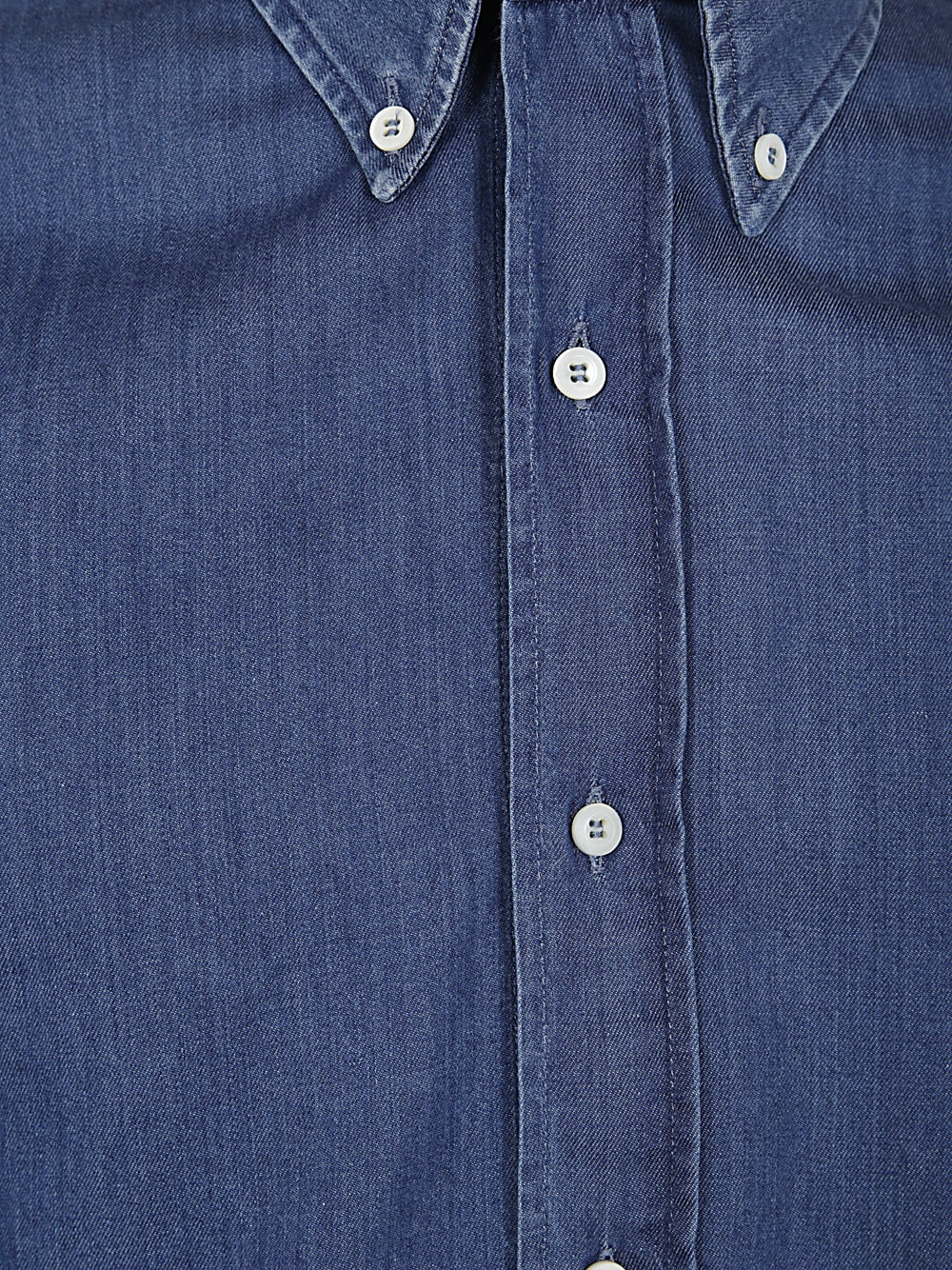 Shop Brunello Cucinelli Shirt In Dark Denim