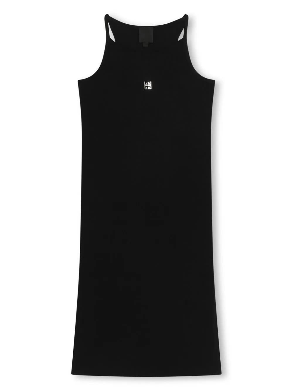 Shop Givenchy Black Dress With 4g Plate