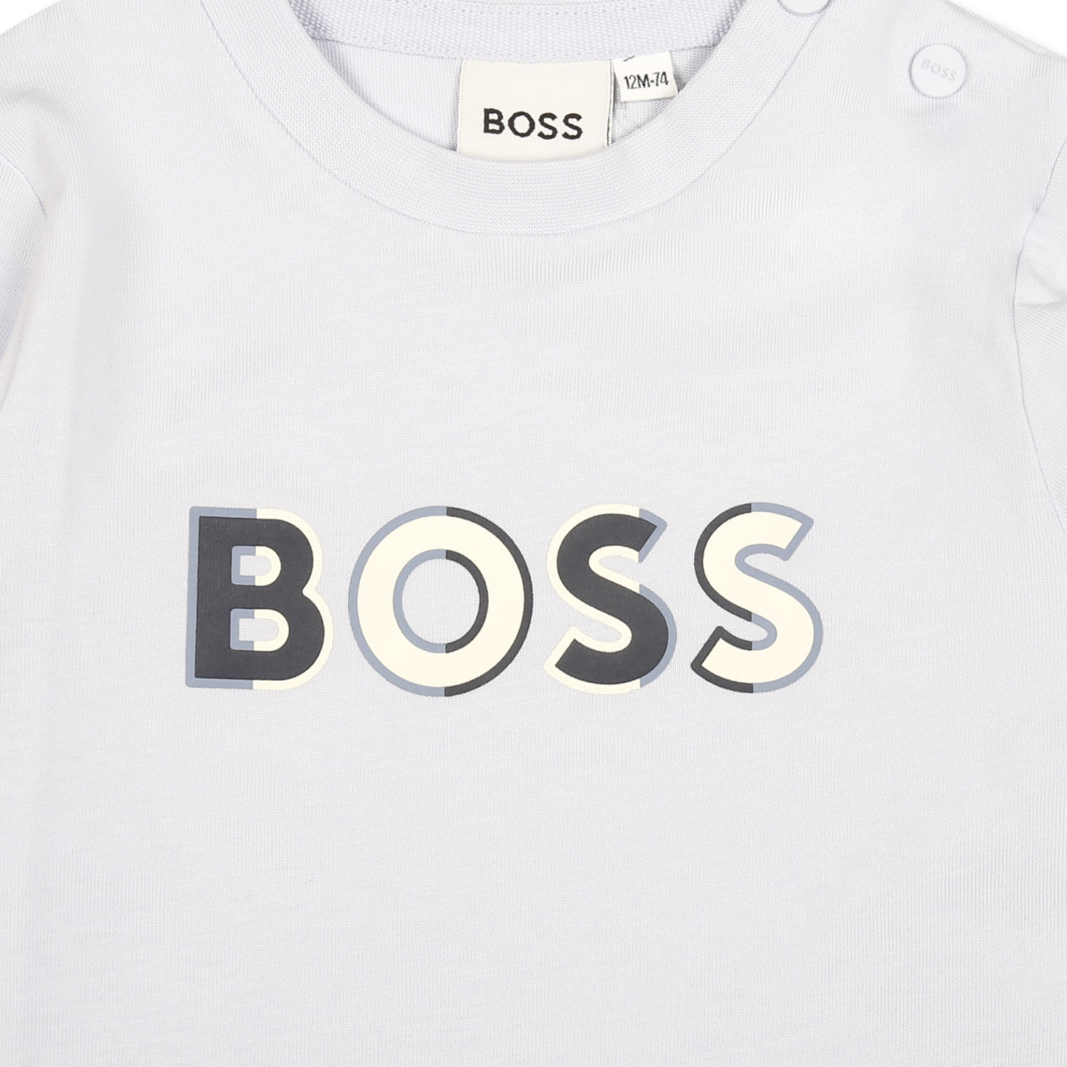 Hugo Boss Light Blue T-shirt For Baby Boy With Logo In Light Blue