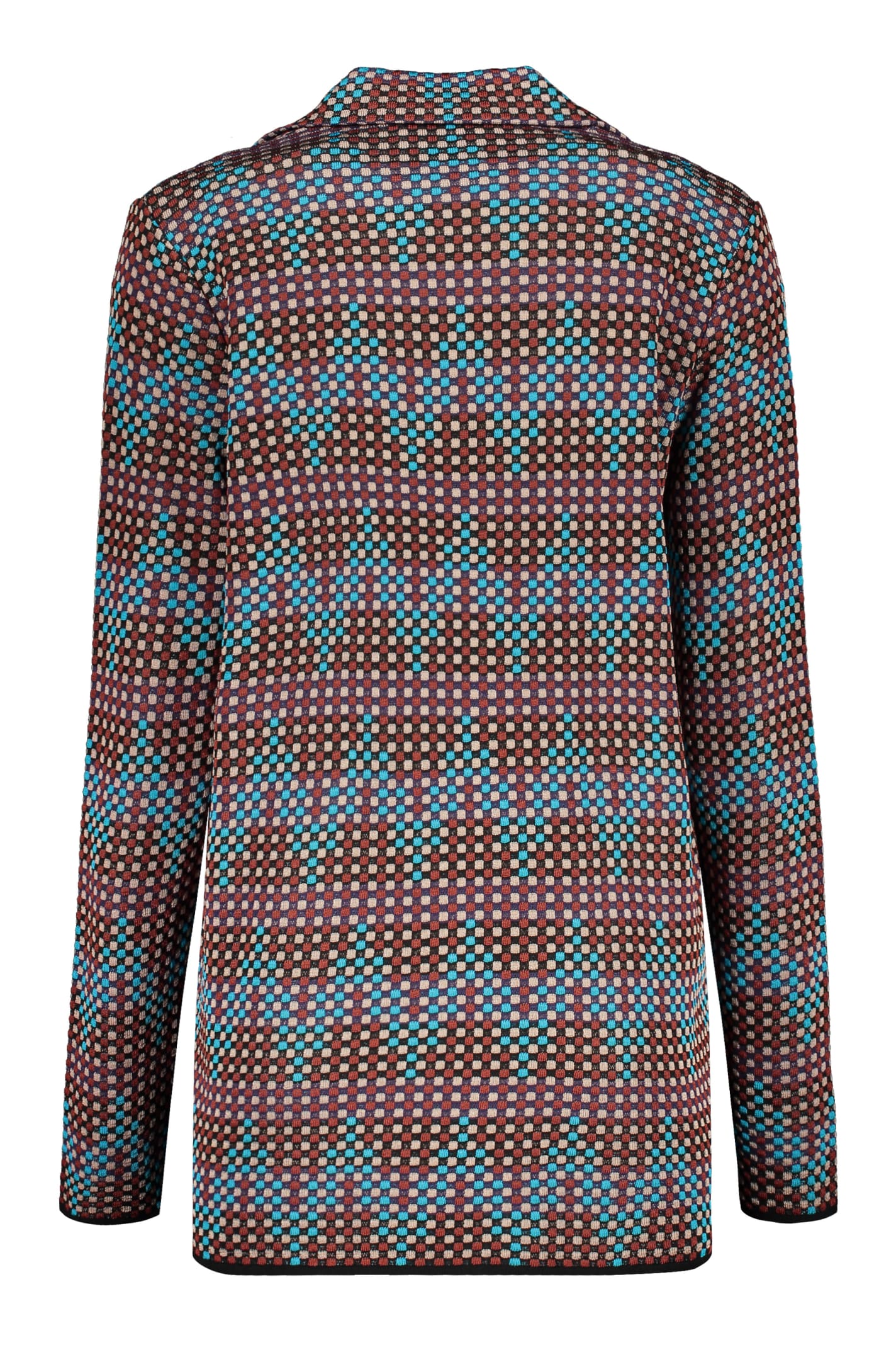 Shop Missoni Knitted Viscose Blazer In Multicolor