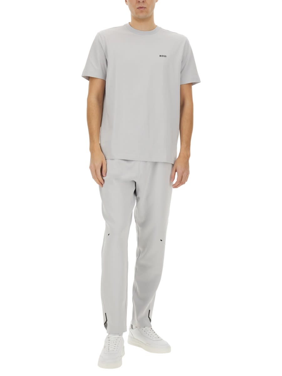 Hugo Boss Boss Pants In Technical Fabric In Grey