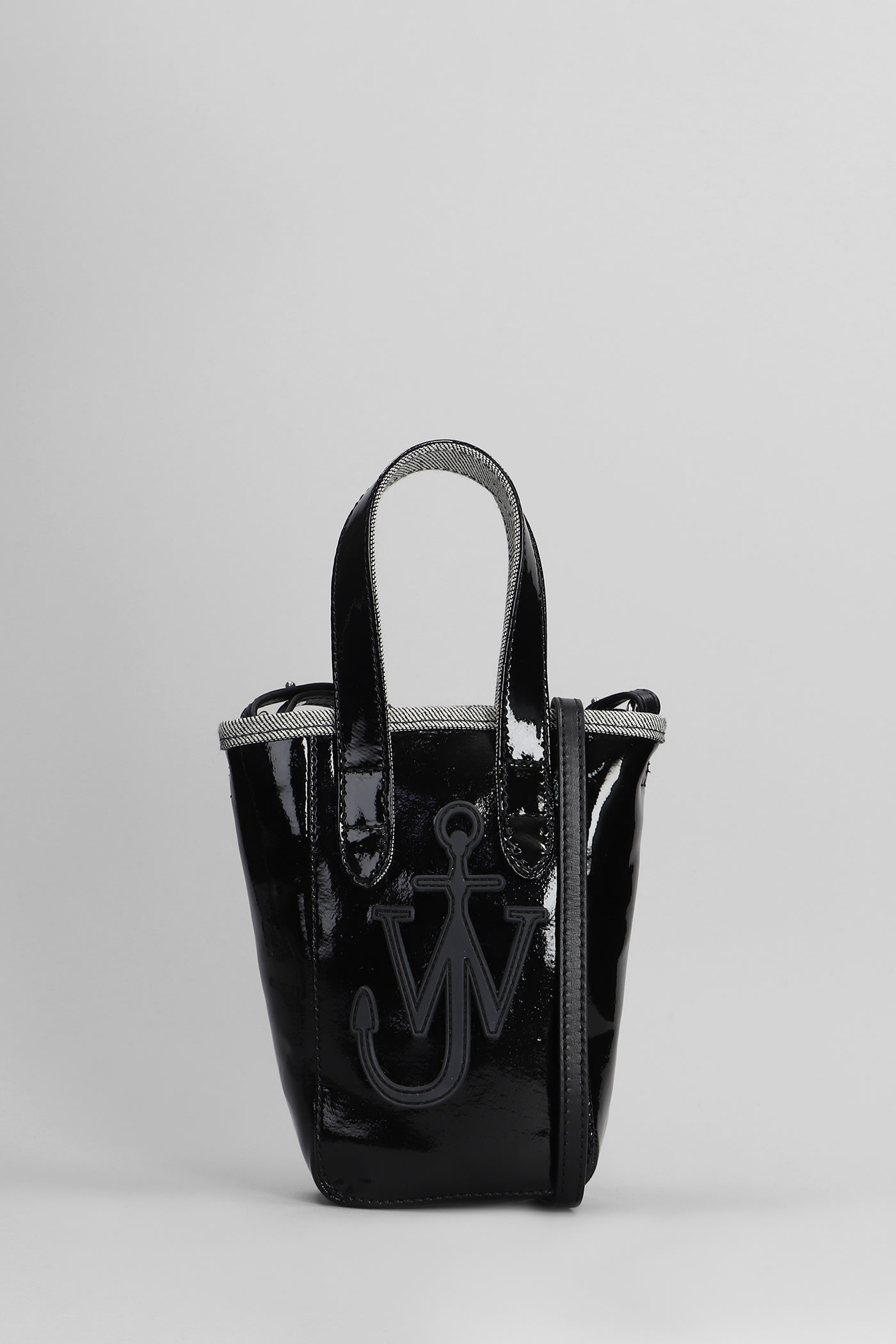 J. W. Anderson Belt Tote Shoulder Bag In Black Cotton