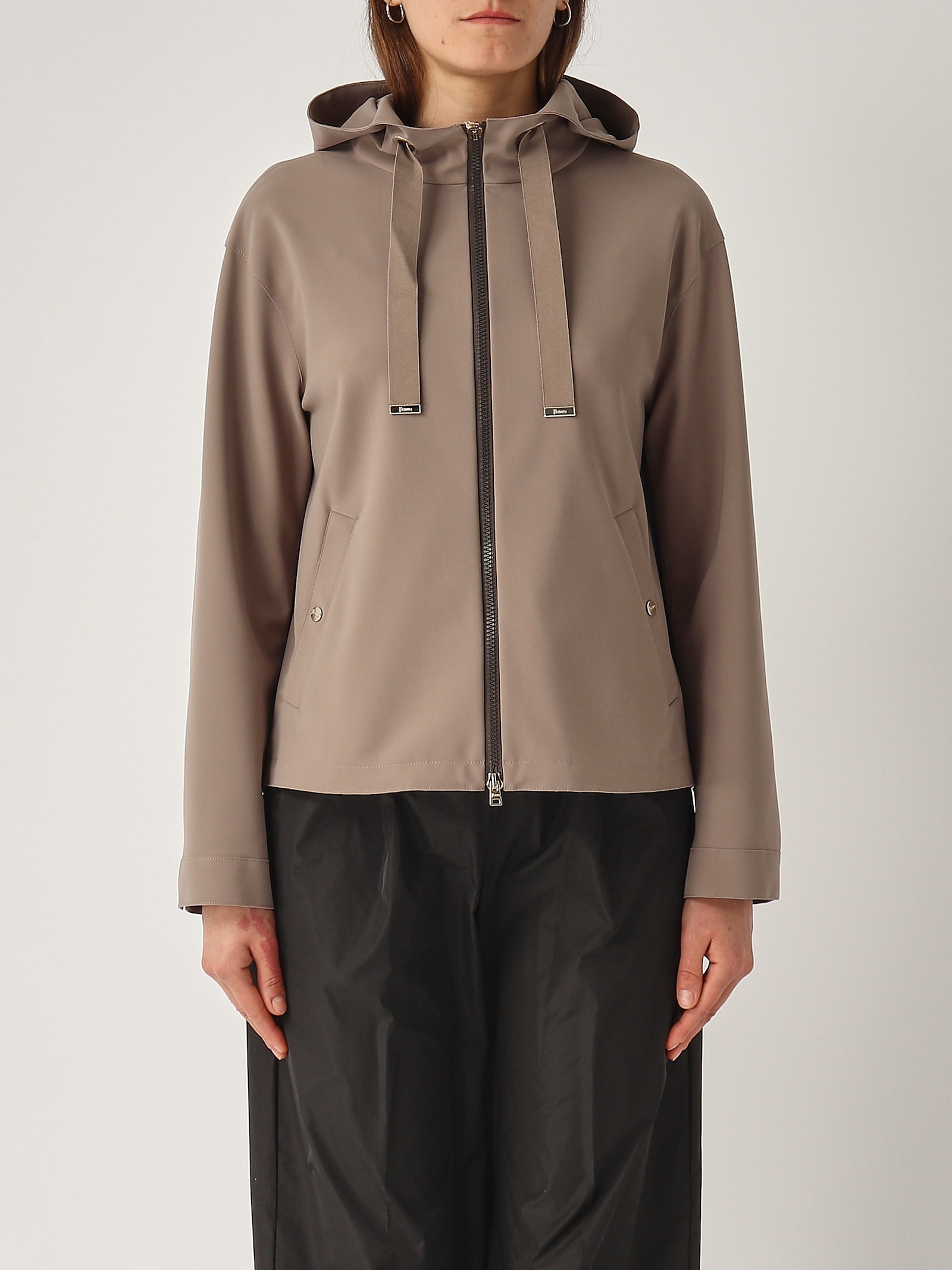 Herno Giacca Corta First Act Jacket In Tortora
