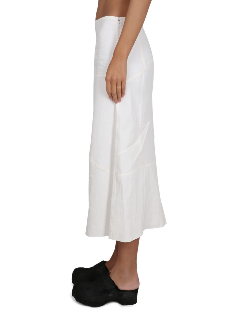 Jil Sander Women's Cotton Skirt In White