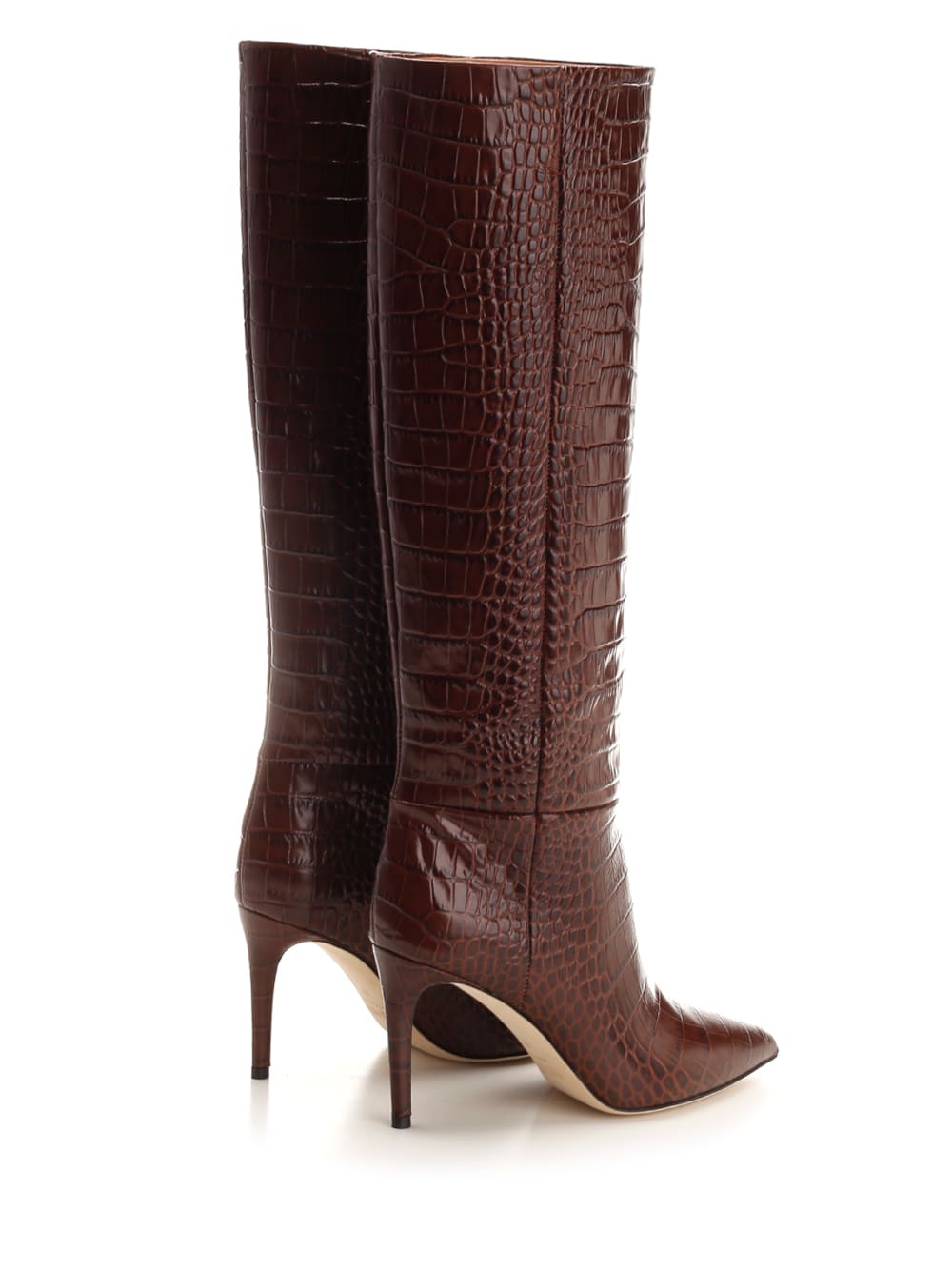 Shop Paris Texas Embossed Leather Boots In Marrone