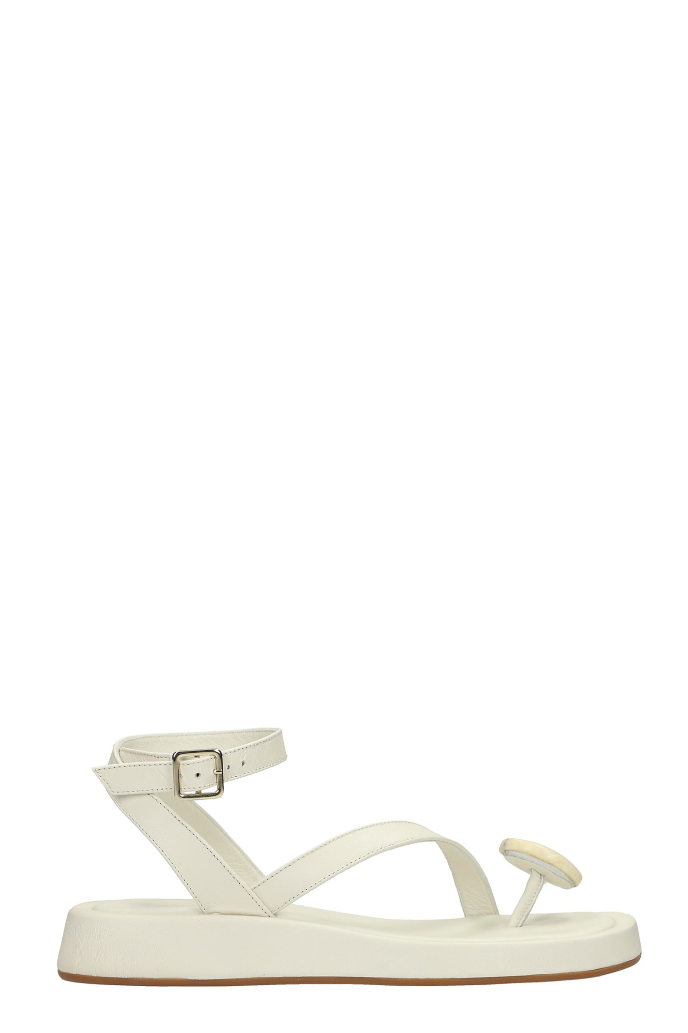 Gia X Rhw Rosie 18 Flats In White Leather
