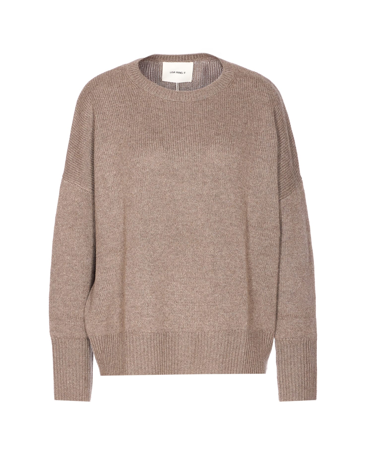 Lisa Yang Oversized Knitwear With Crewneck And Long Sleeves In Brown