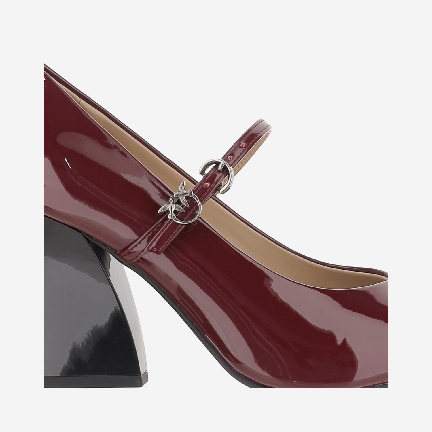 Pinko 80mm Patent Leather Ankle-strap Pumps In Red
