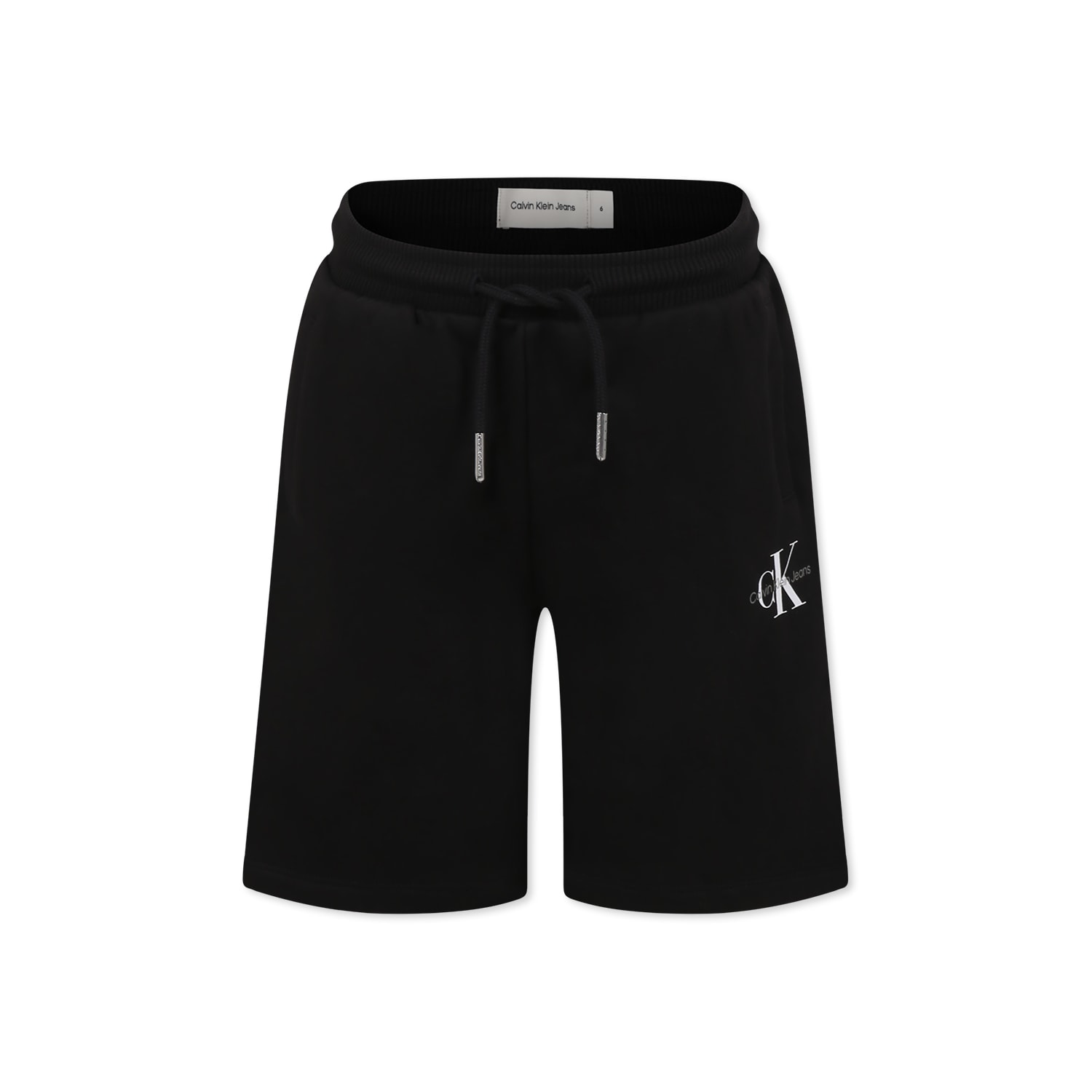 Shop Calvin Klein Black Shorts For Kids With Logo