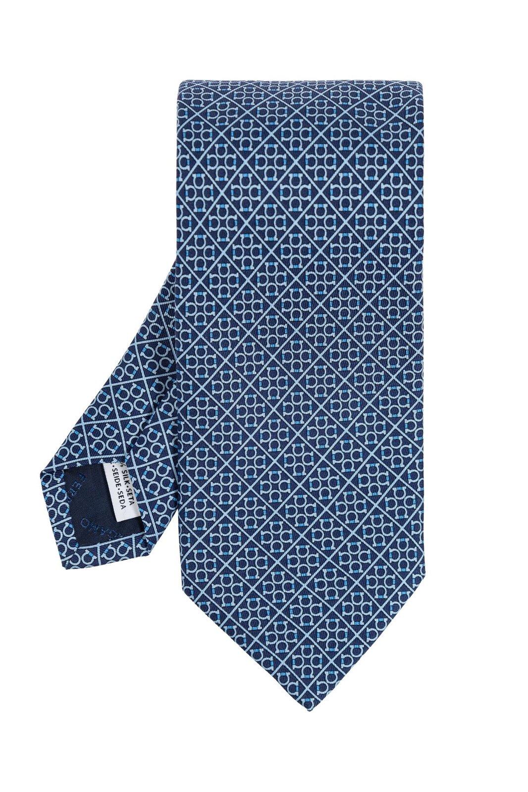 Gancini Printed Tie