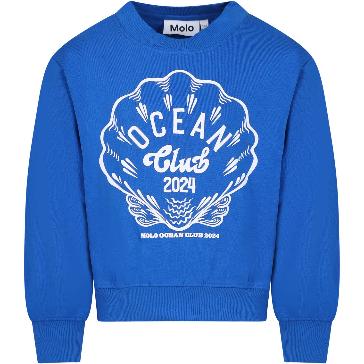 Molo Kids' Blue Sweatshirt For Girl With Shell