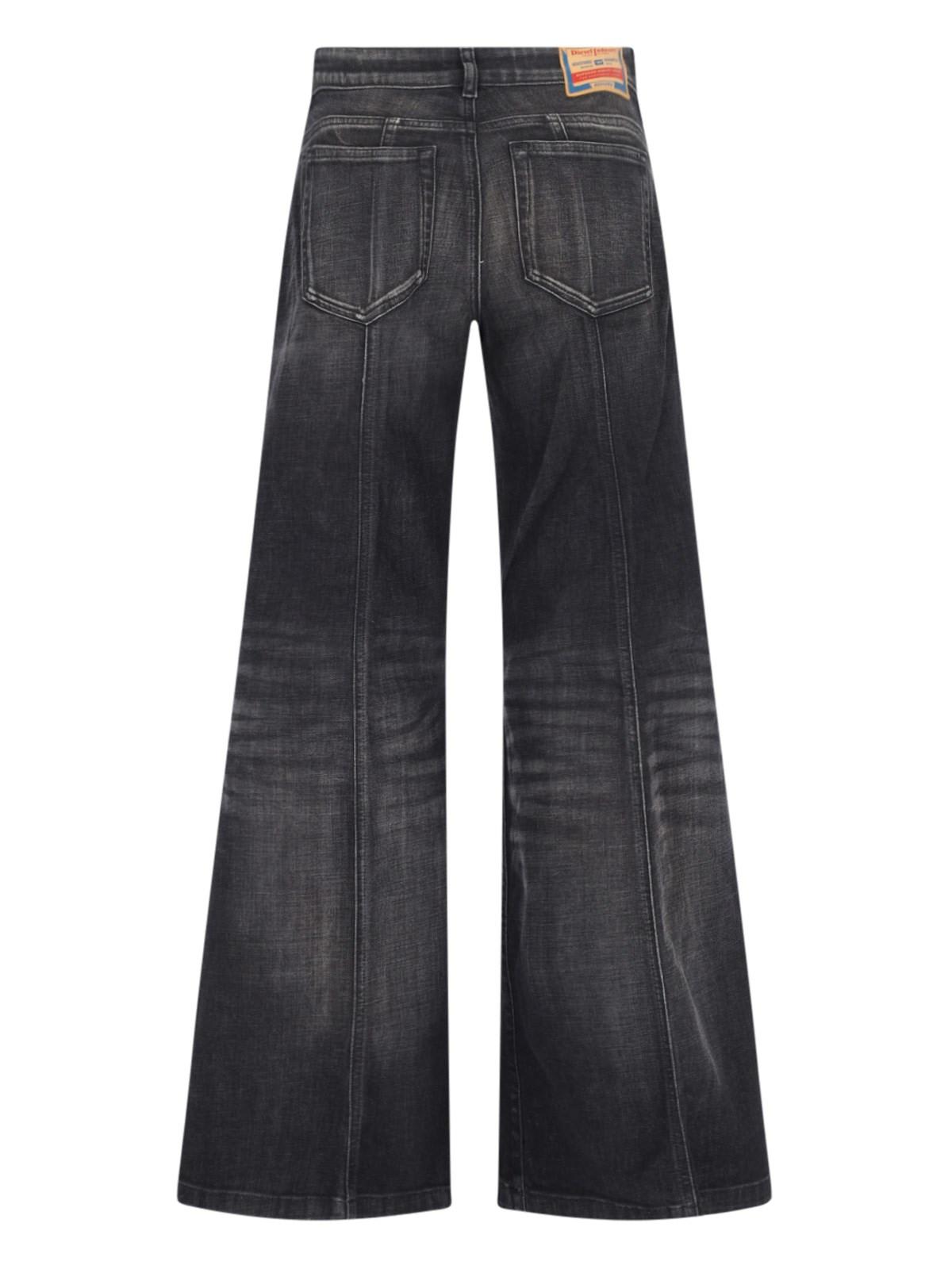 Shop Diesel D-akii Bootcut Jeans In Black