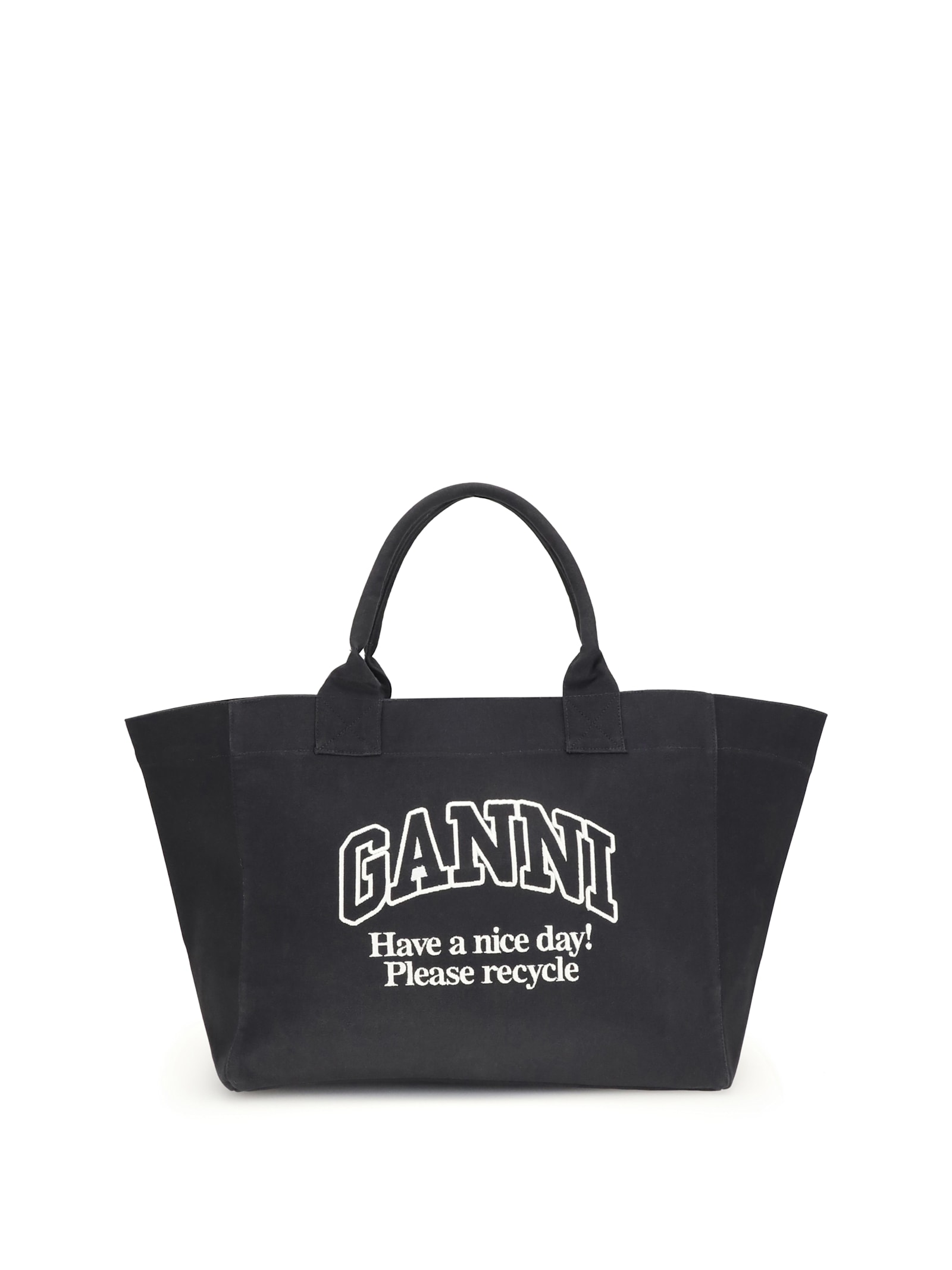 Ganni Women Xxl Canvas Tote Bag
