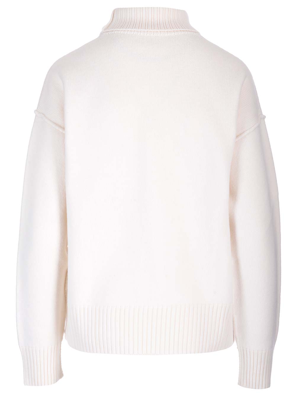 Ami Alexandre Mattiussi Ami Paris Turtleneck Sweater Ami De Coeur White Men In Animal Print