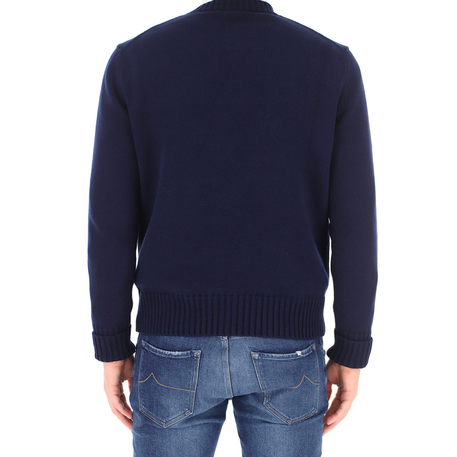 Shop Alexander Mcqueen Logo Sweater In Blue