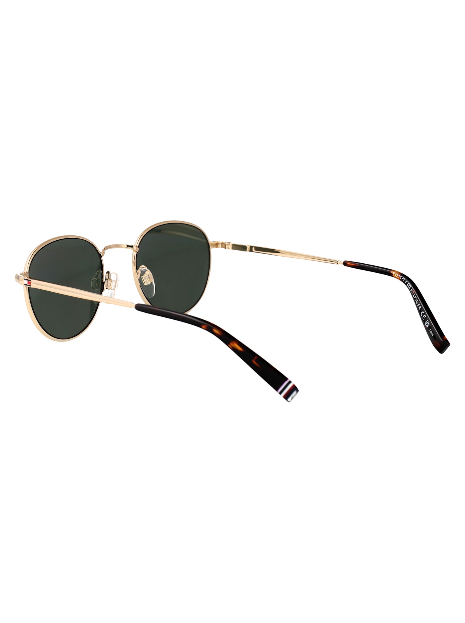 Tommy Hilfiger Gold Stainless Steel Sunglasses In Green