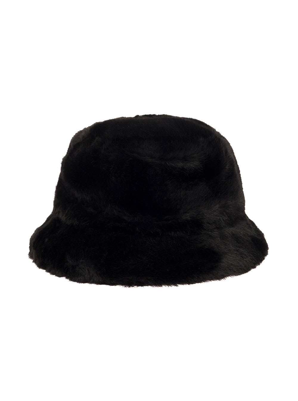 Shop Stand Studio Vera Black Hat With Low Brim In Faux Fur Woman In Nero
