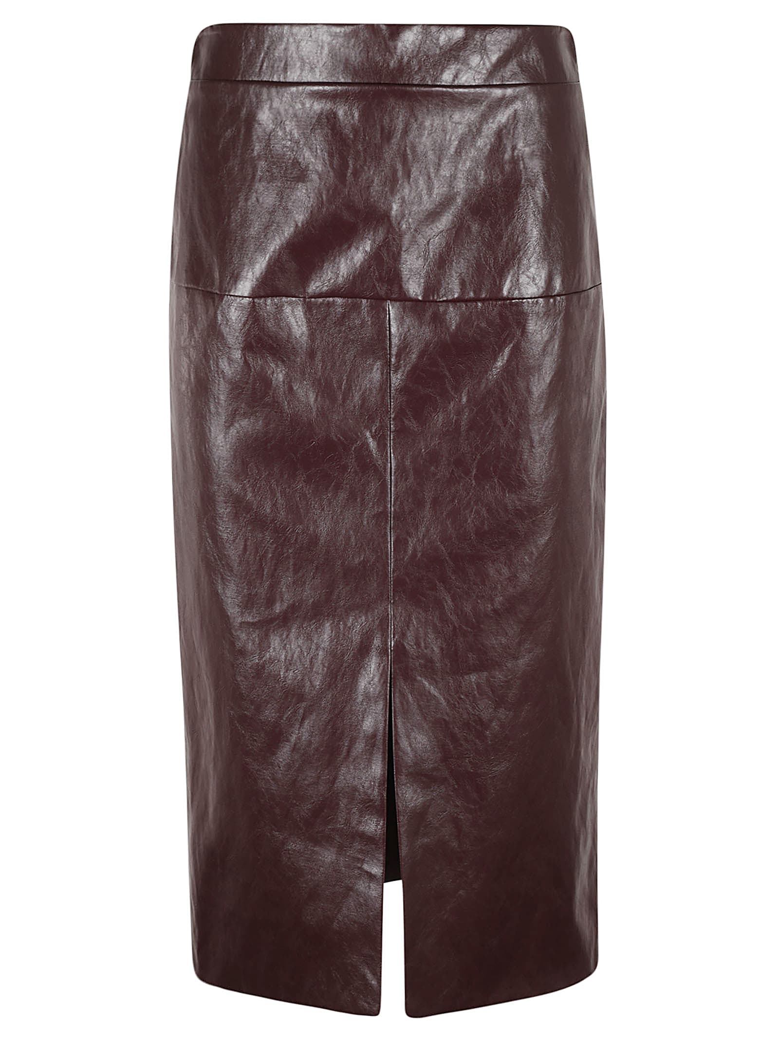 Front Slit Shiny Skirt